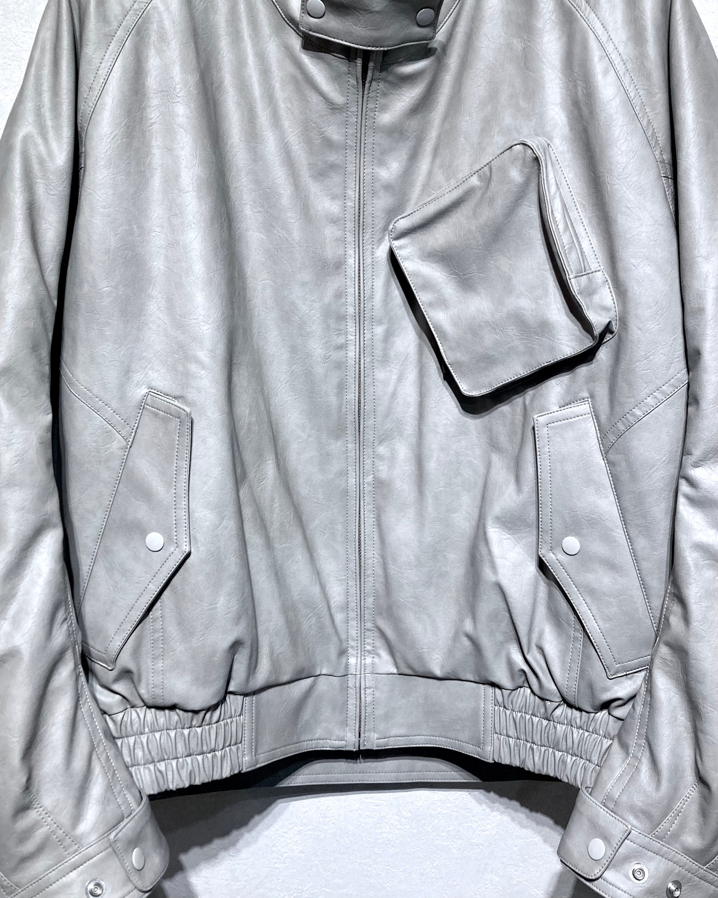 ABELIA EDOWARD GOUCHA / MOM BIKER JACKET - Gray