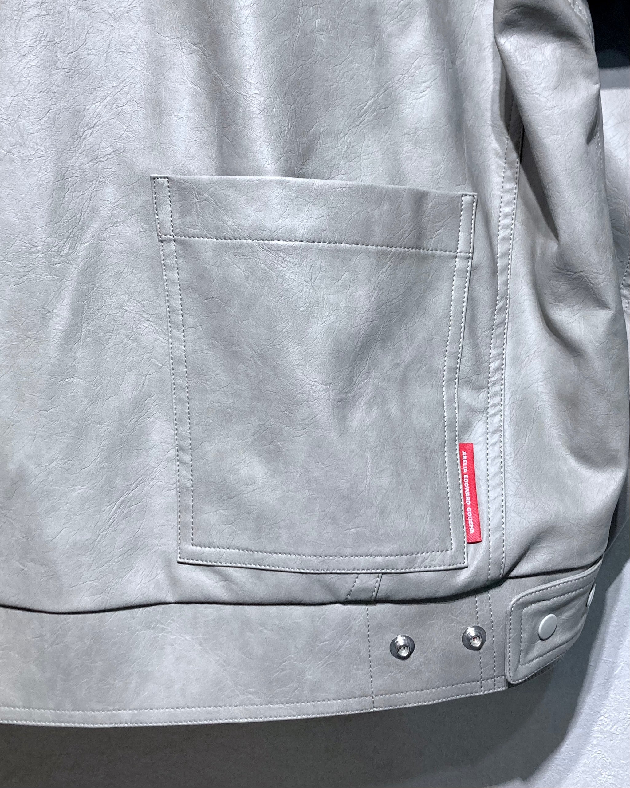 ABELIA EDOWARD GOUCHA / MOM BIKER JACKET - Gray