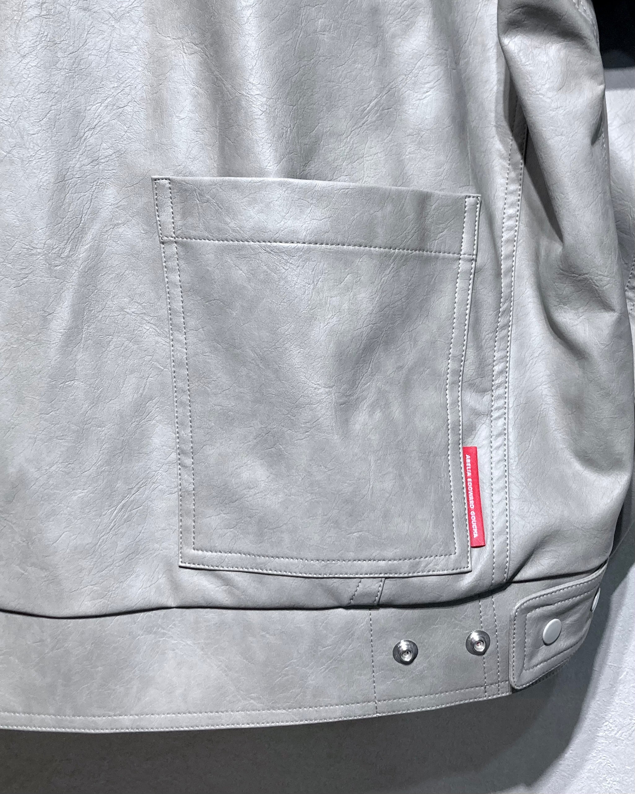 ABELIA EDOWARD GOUCHA / MOM BIKER JACKET - Gray