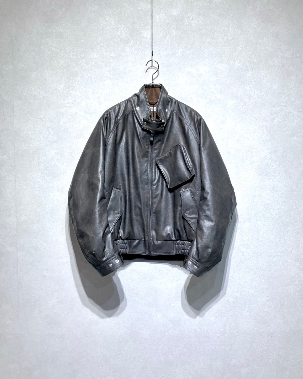 ABELIA EDOWARD GOUCHA / MOM BIKER JACKET - Charcoal
