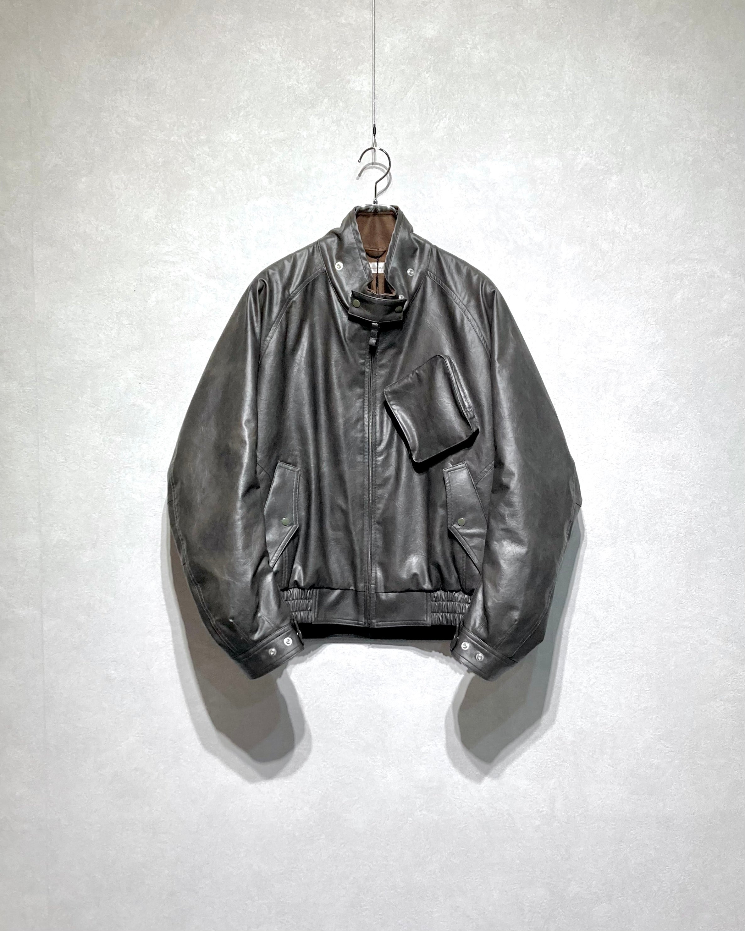 ABELIA EDOWARD GOUCHA / MOM BIKER JACKET - Charcoal