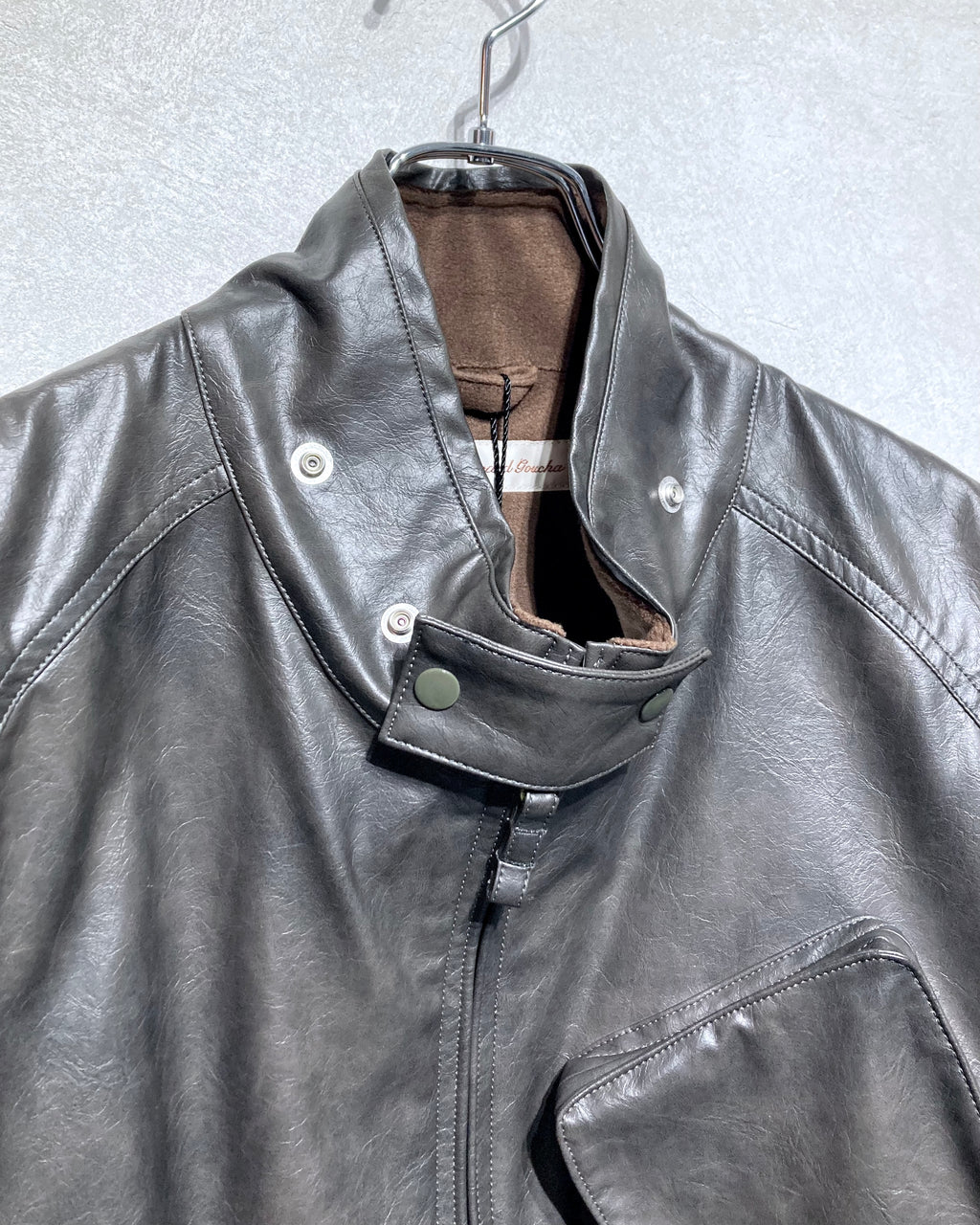 ABELIA EDOWARD GOUCHA / MOM BIKER JACKET - Charcoal