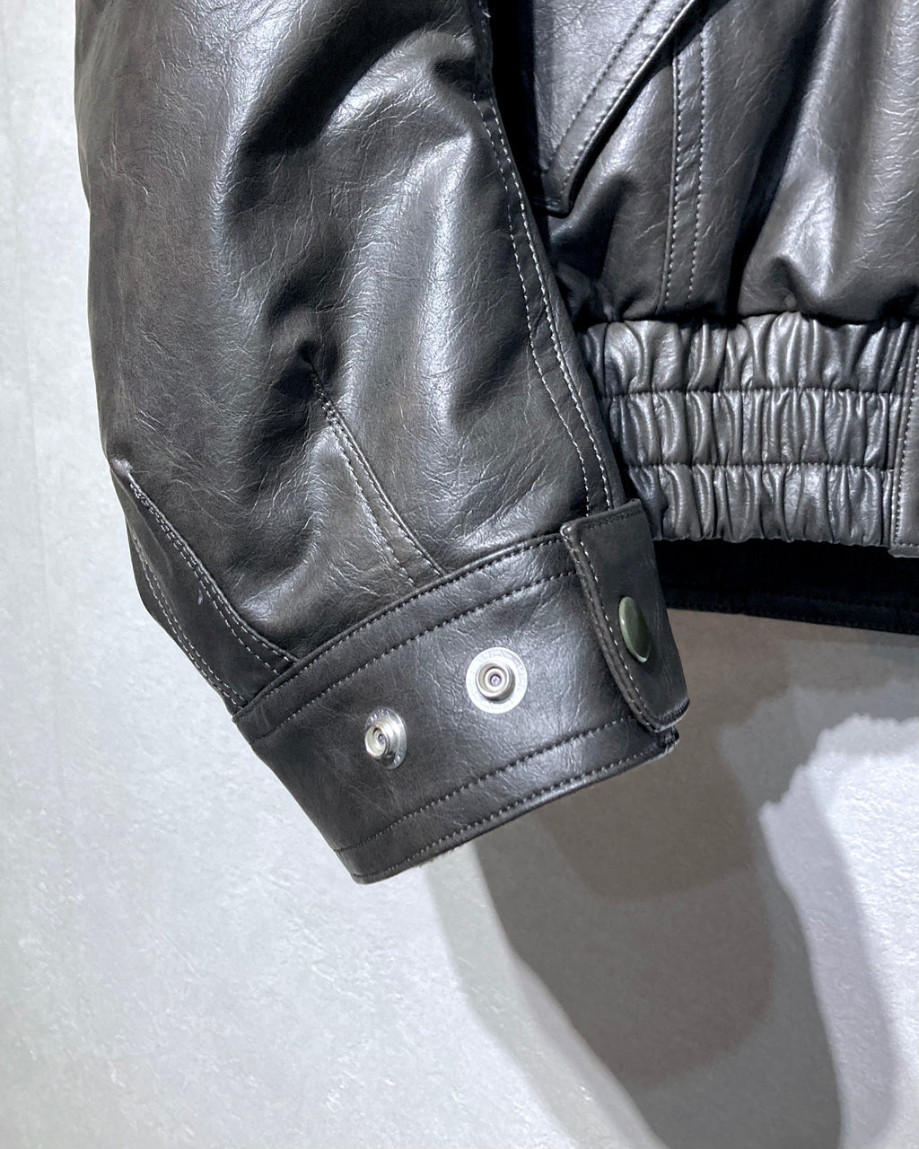 ABELIA EDOWARD GOUCHA / MOM BIKER JACKET - Charcoal