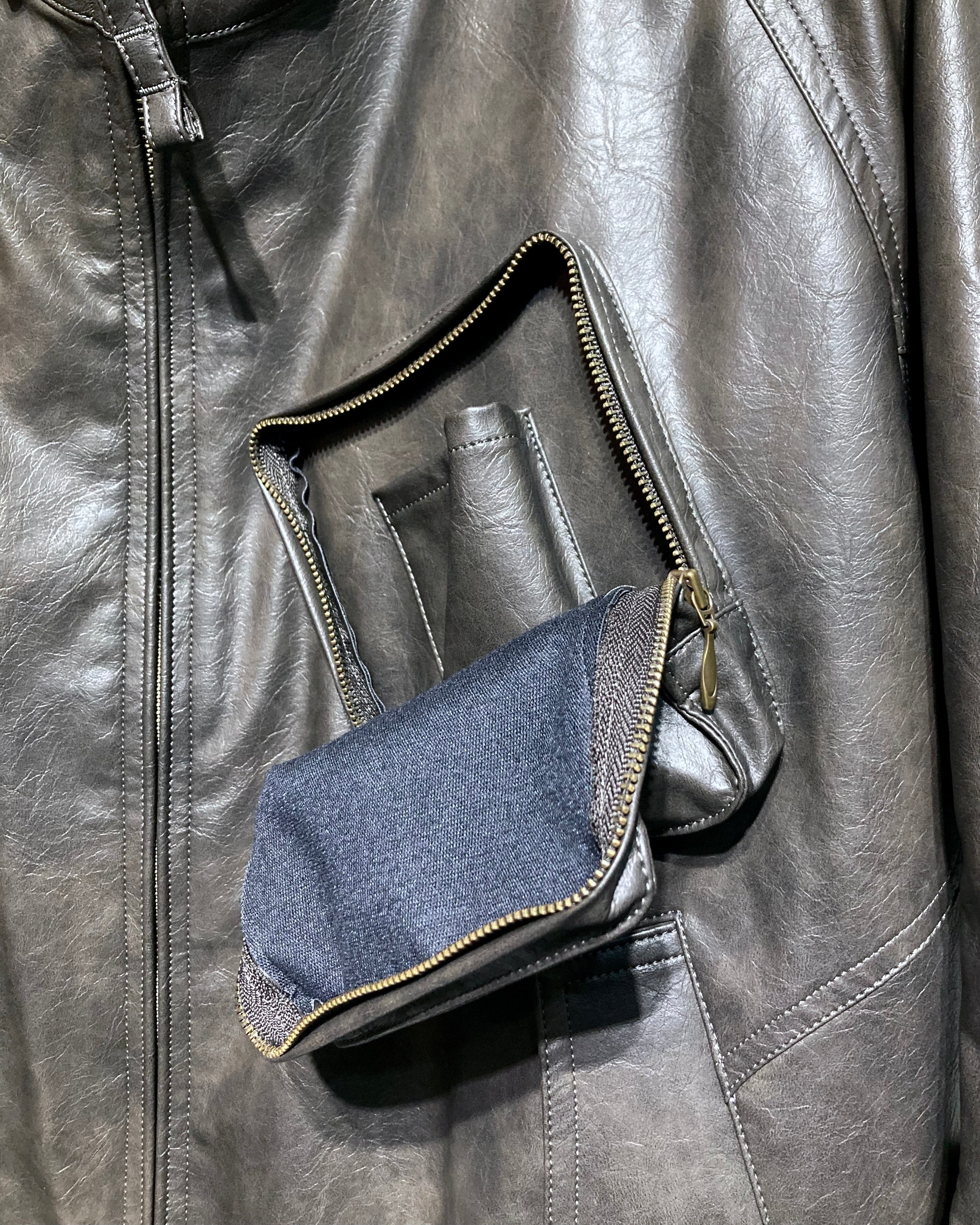 ABELIA EDOWARD GOUCHA / MOM BIKER JACKET - Charcoal