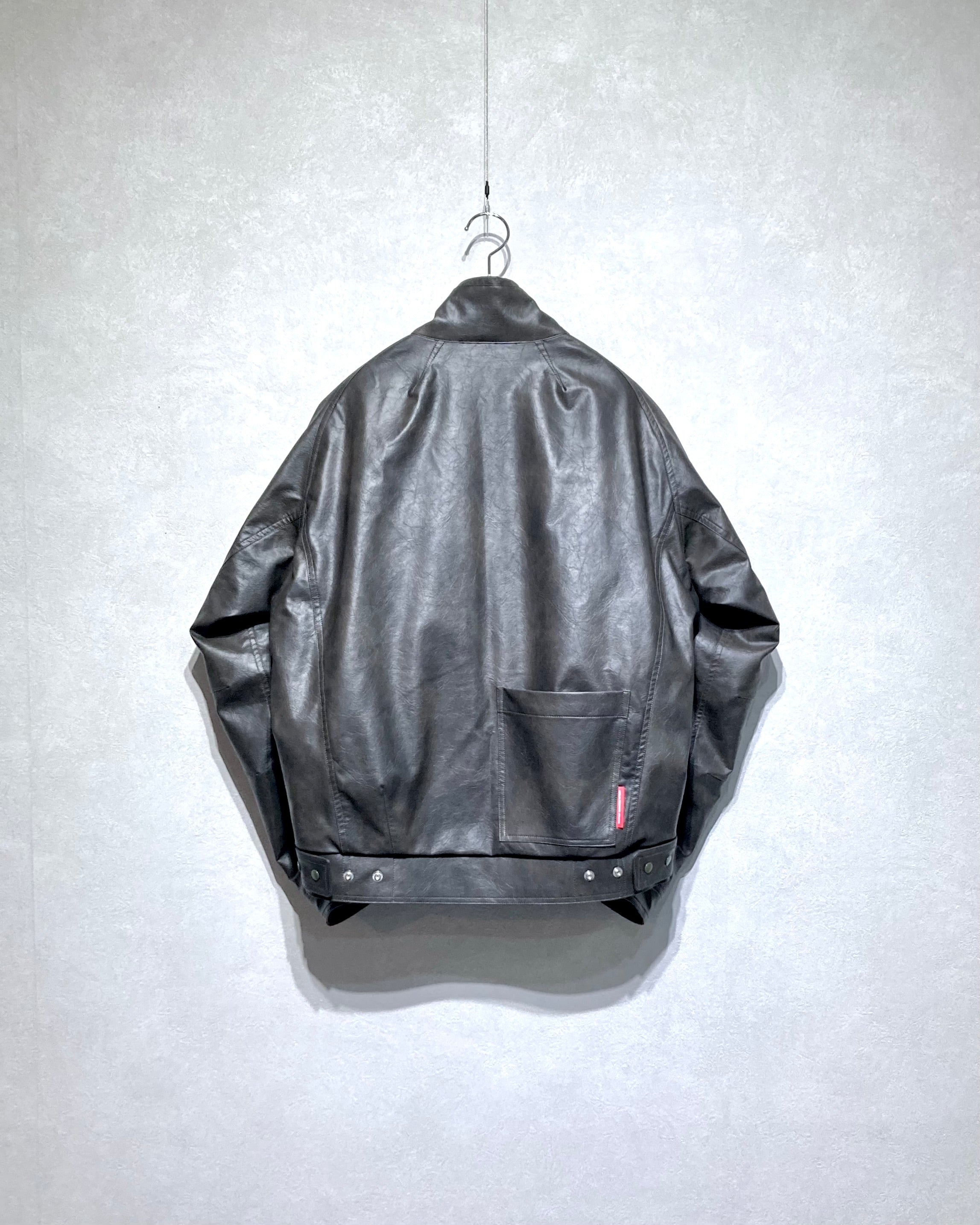 ABELIA EDOWARD GOUCHA / MOM BIKER JACKET - Charcoal