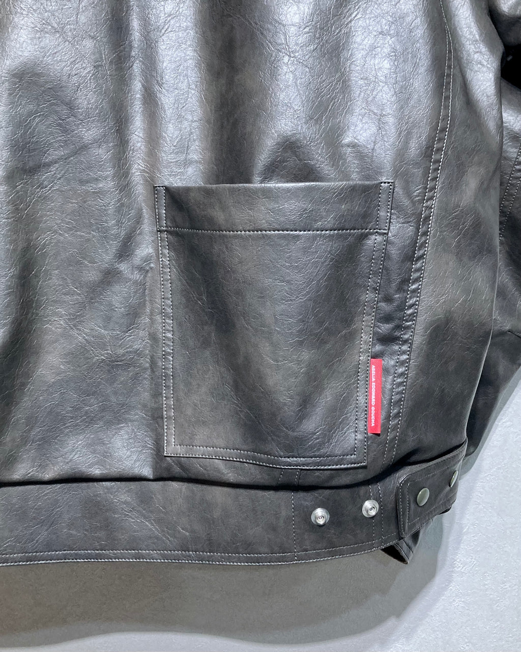 ABELIA EDOWARD GOUCHA / MOM BIKER JACKET - Charcoal