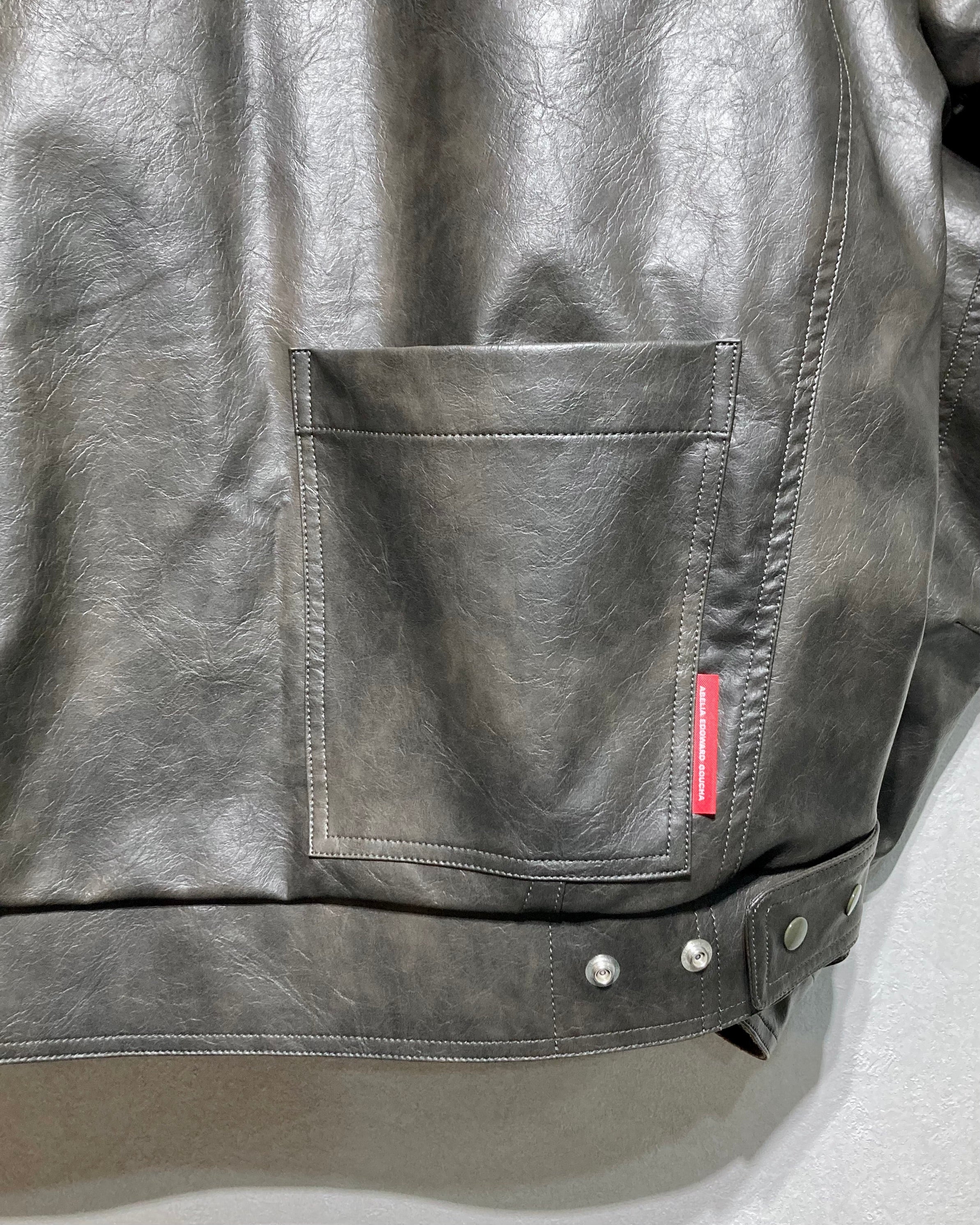 ABELIA EDOWARD GOUCHA / MOM BIKER JACKET - Charcoal