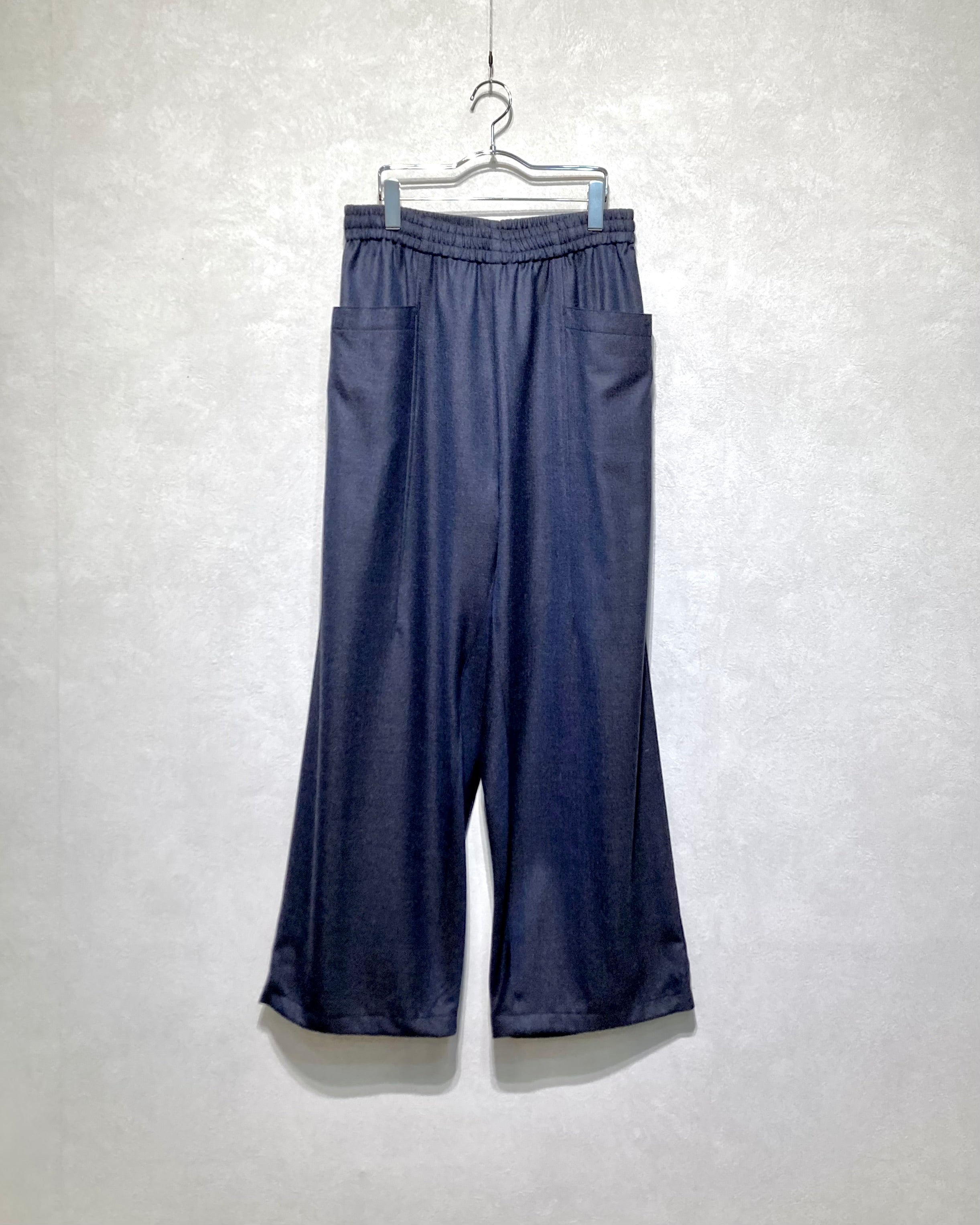 CALL / WIDE WOOL TROUSERS - Navy