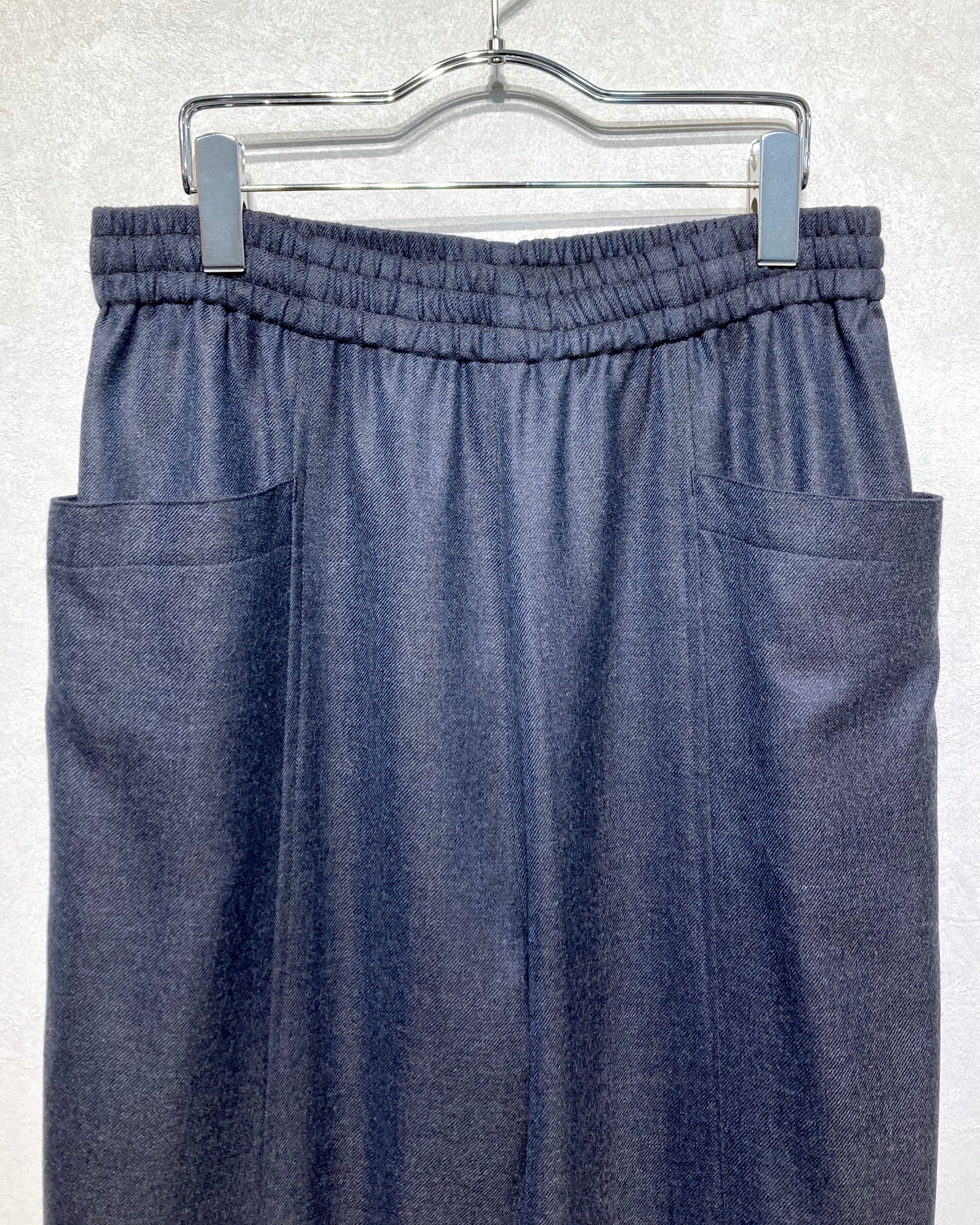 CALL / WIDE WOOL TROUSERS - Navy