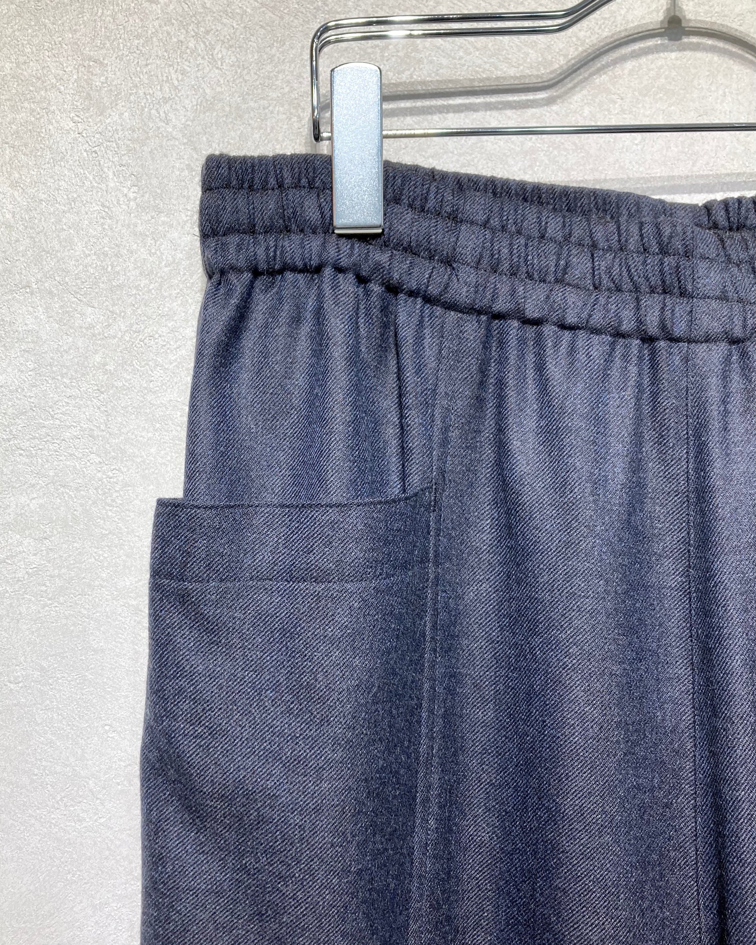 CALL / WIDE WOOL TROUSERS - Navy
