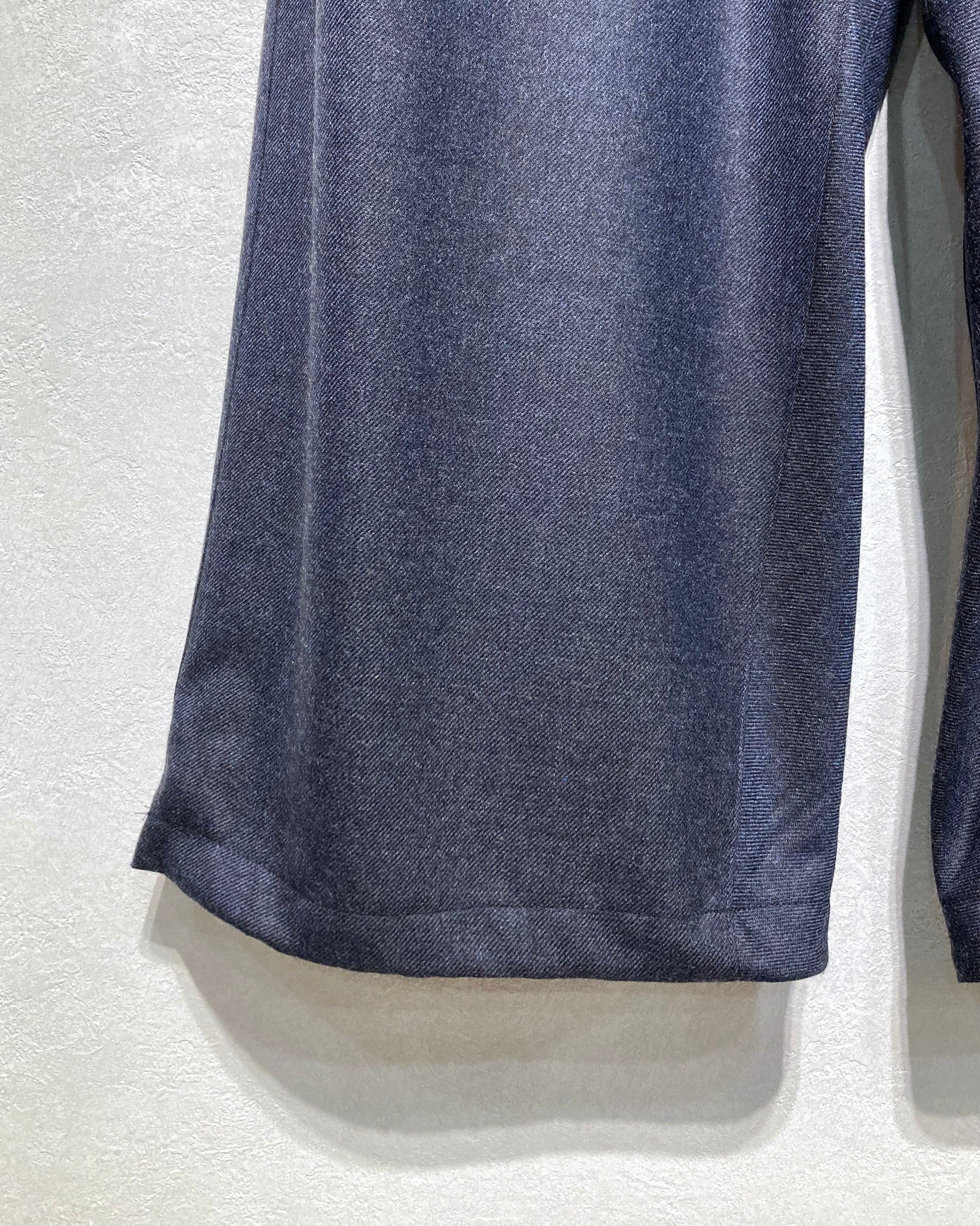 CALL / WIDE WOOL TROUSERS - Navy