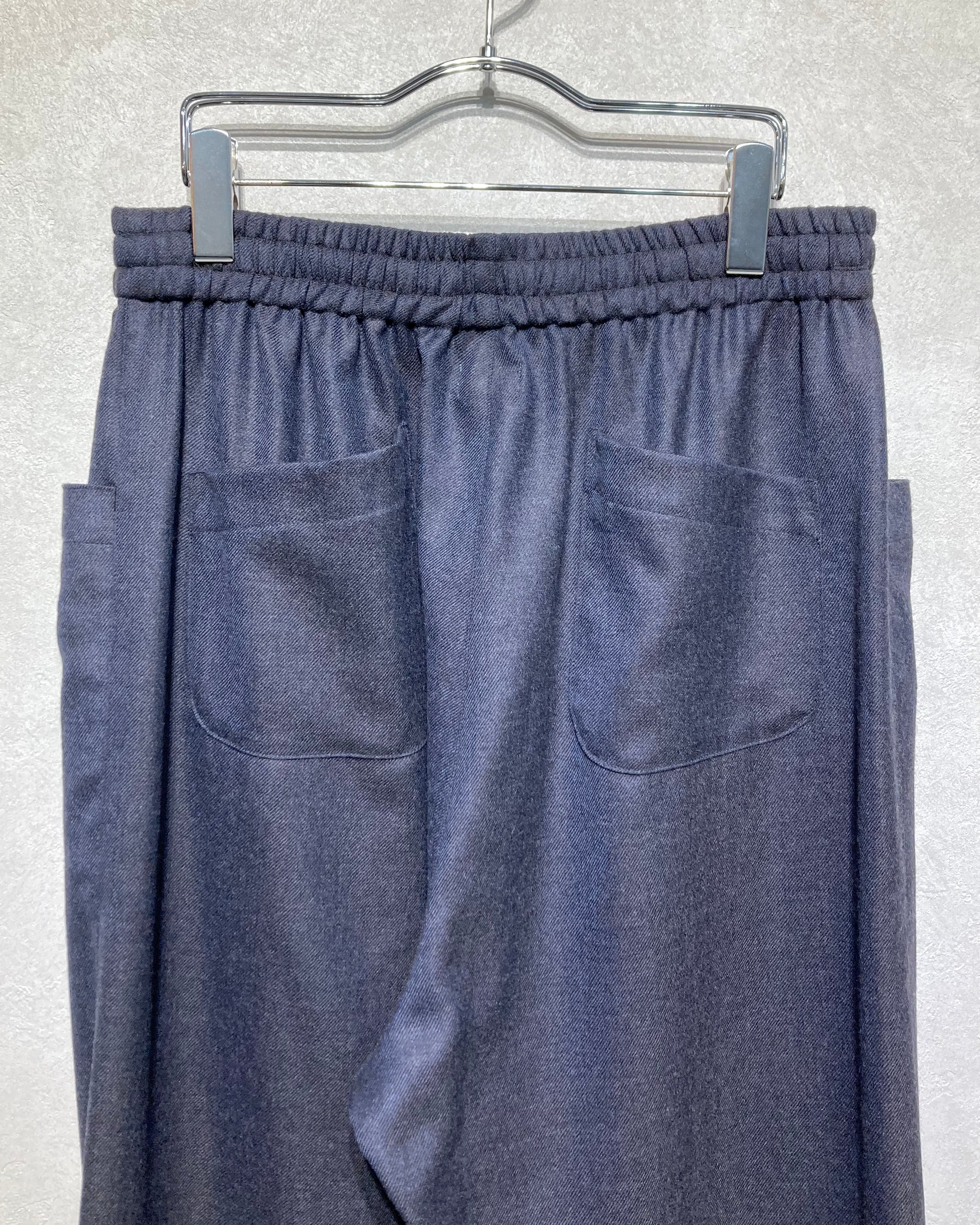 CALL / WIDE WOOL TROUSERS - Navy