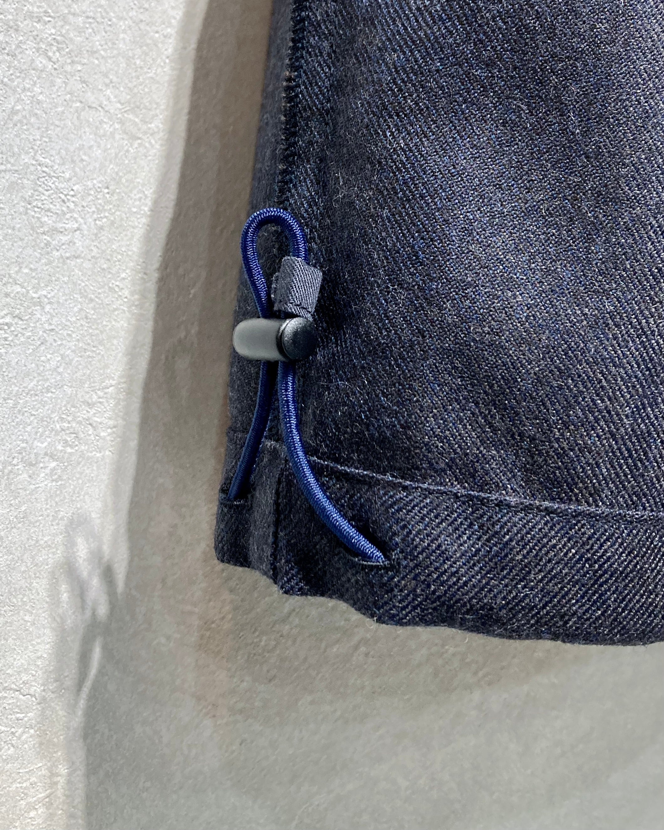 CALL / WIDE WOOL TROUSERS - Navy