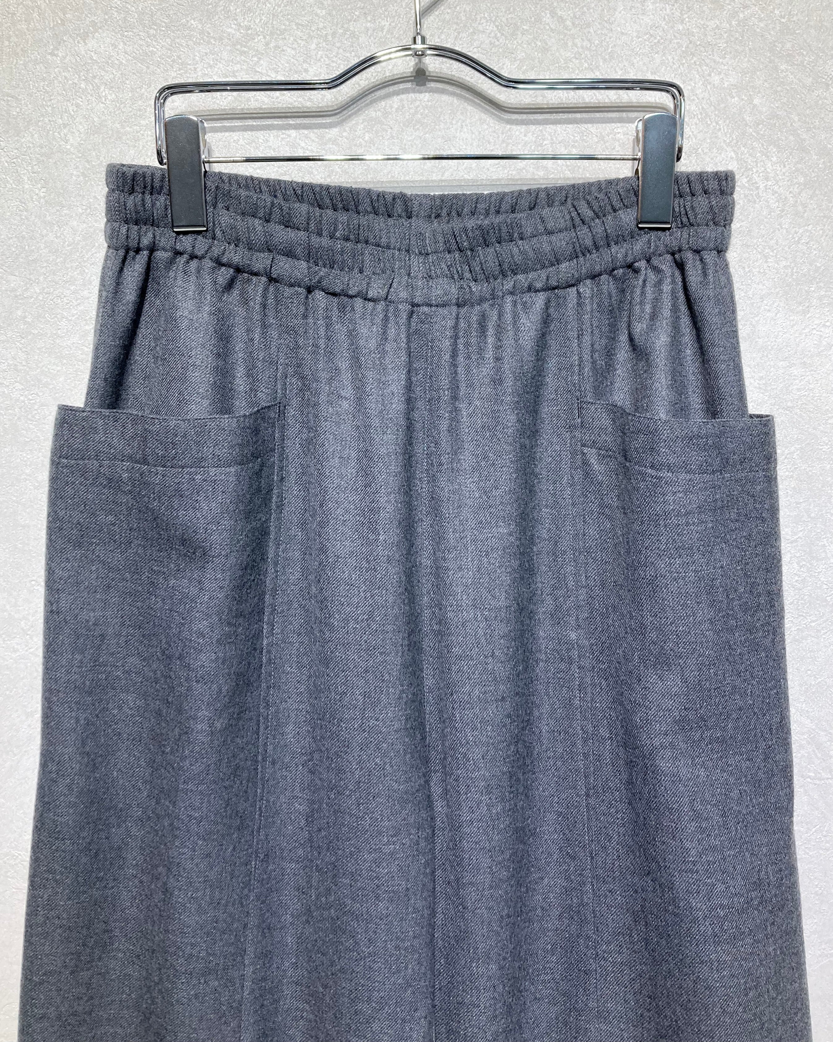 CALL / WIDE WOOL TROUSERS - Gray