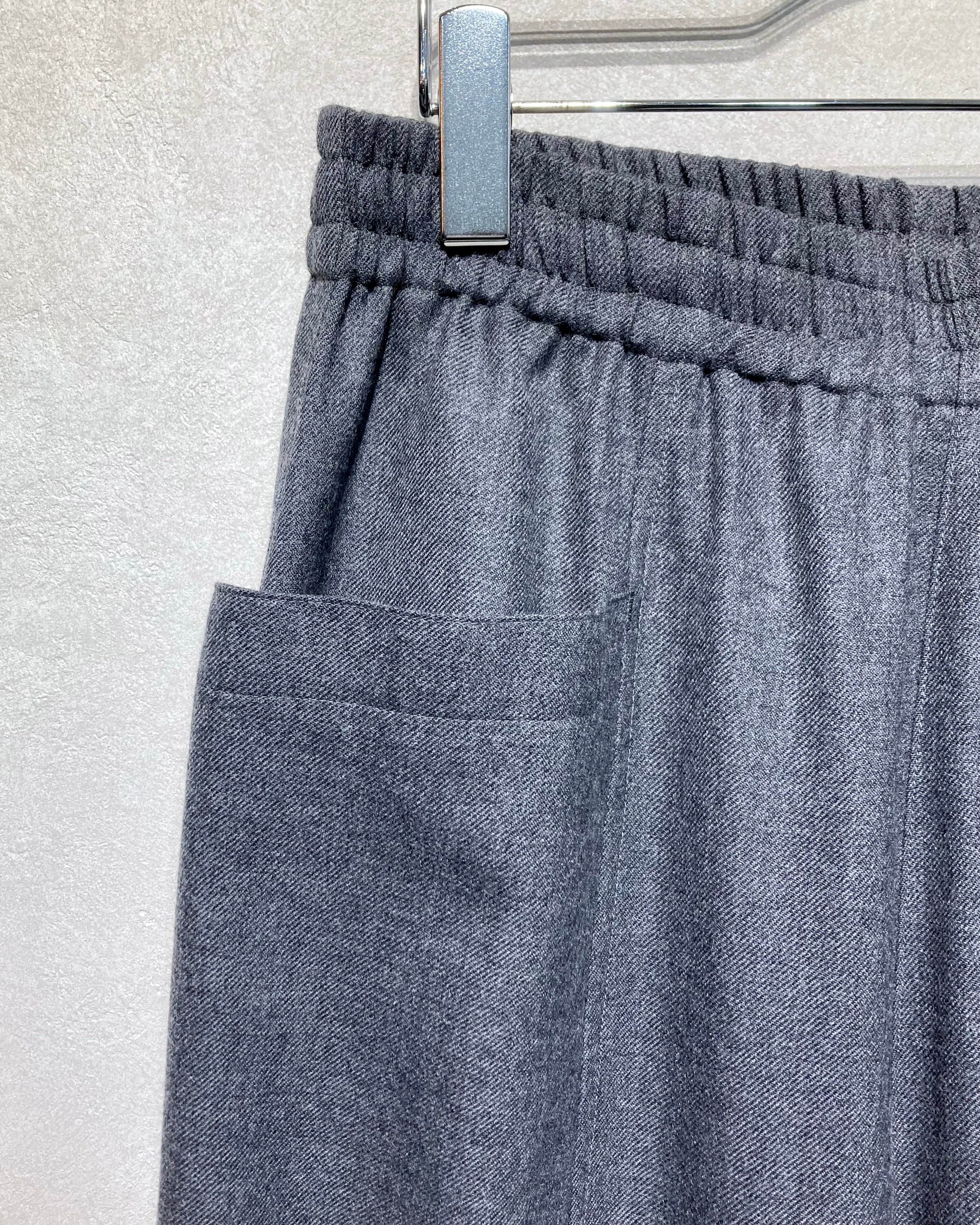 CALL / WIDE WOOL TROUSERS - Gray