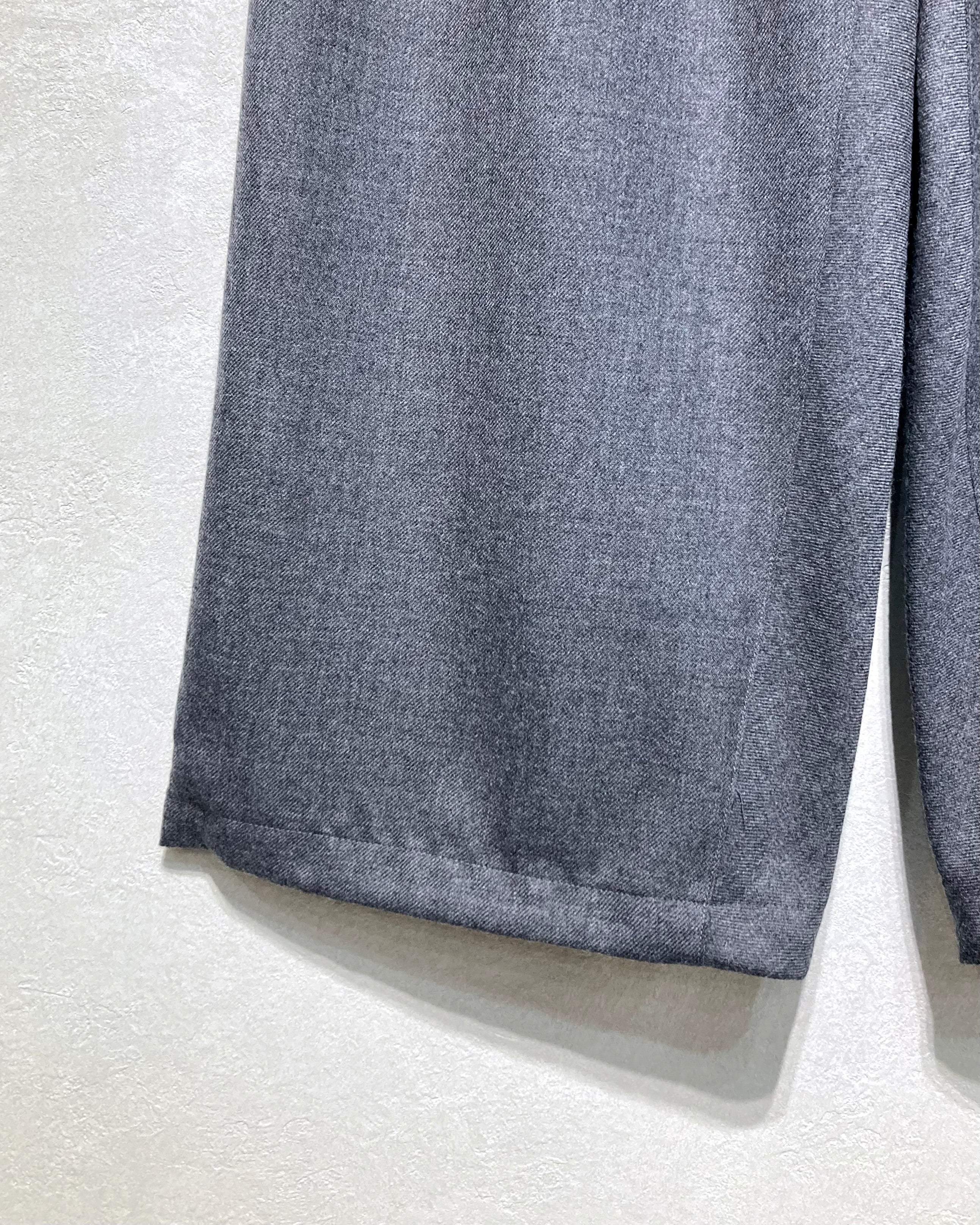 CALL / WIDE WOOL TROUSERS - Gray