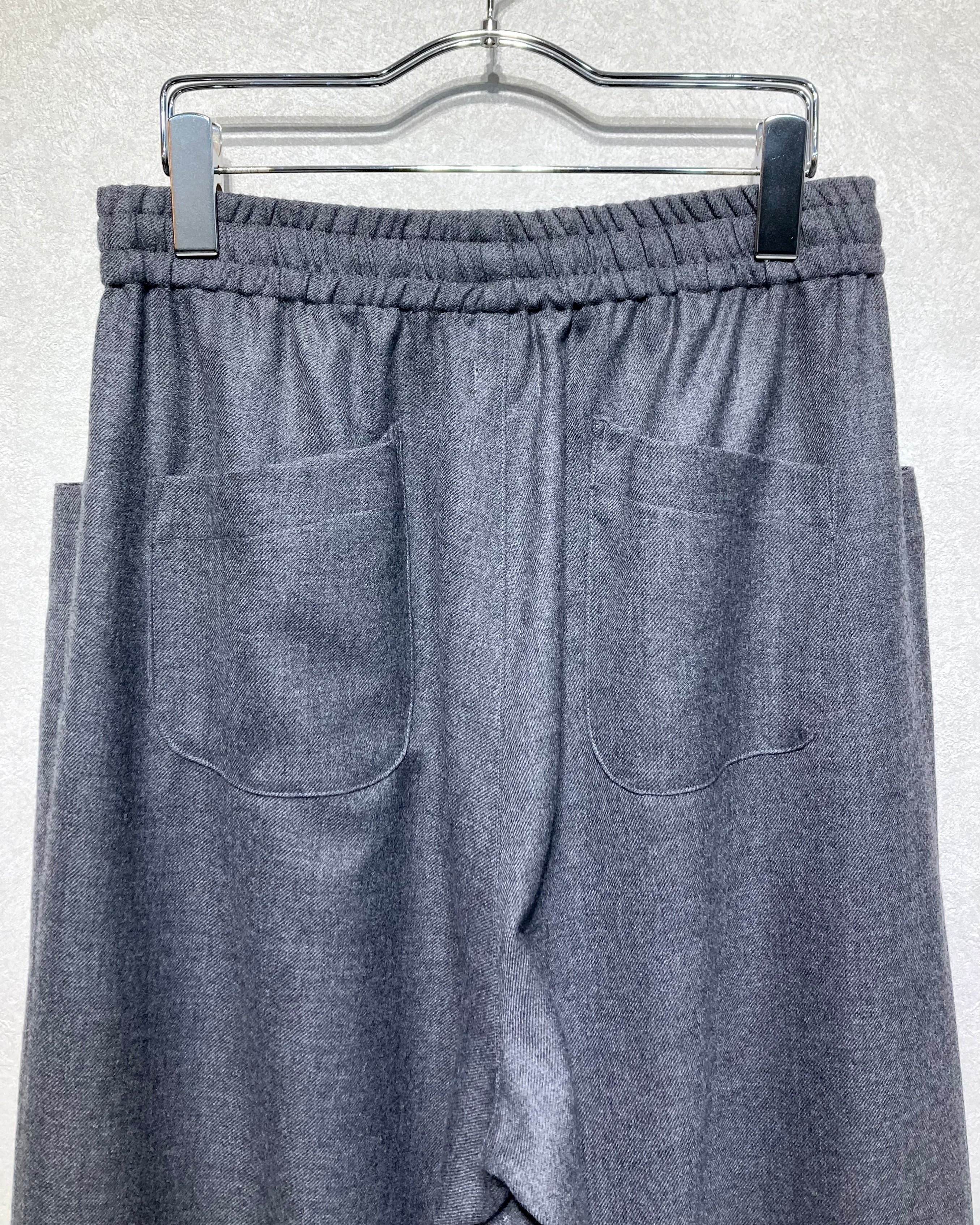 CALL / WIDE WOOL TROUSERS - Gray