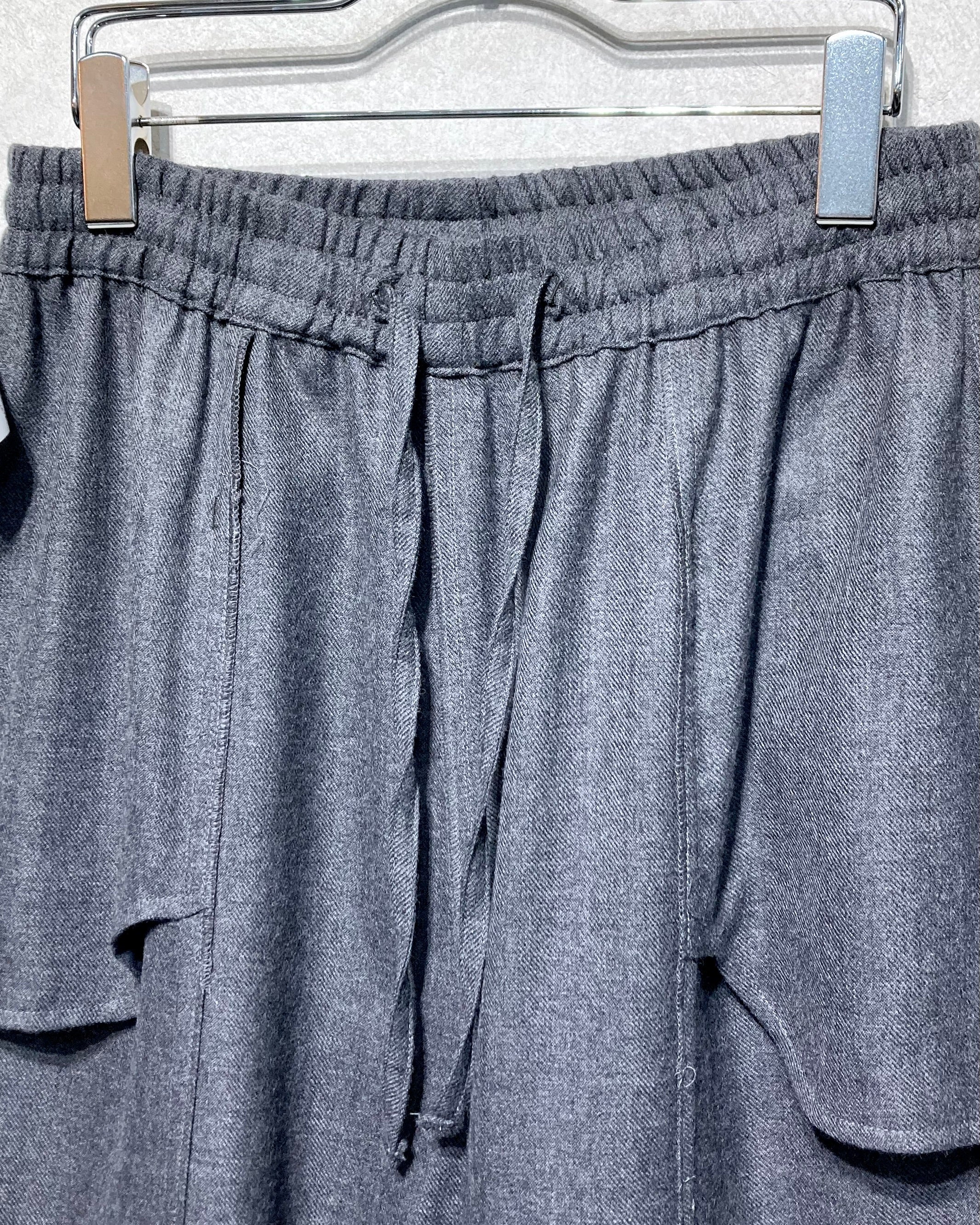 CALL / WIDE WOOL TROUSERS - Gray