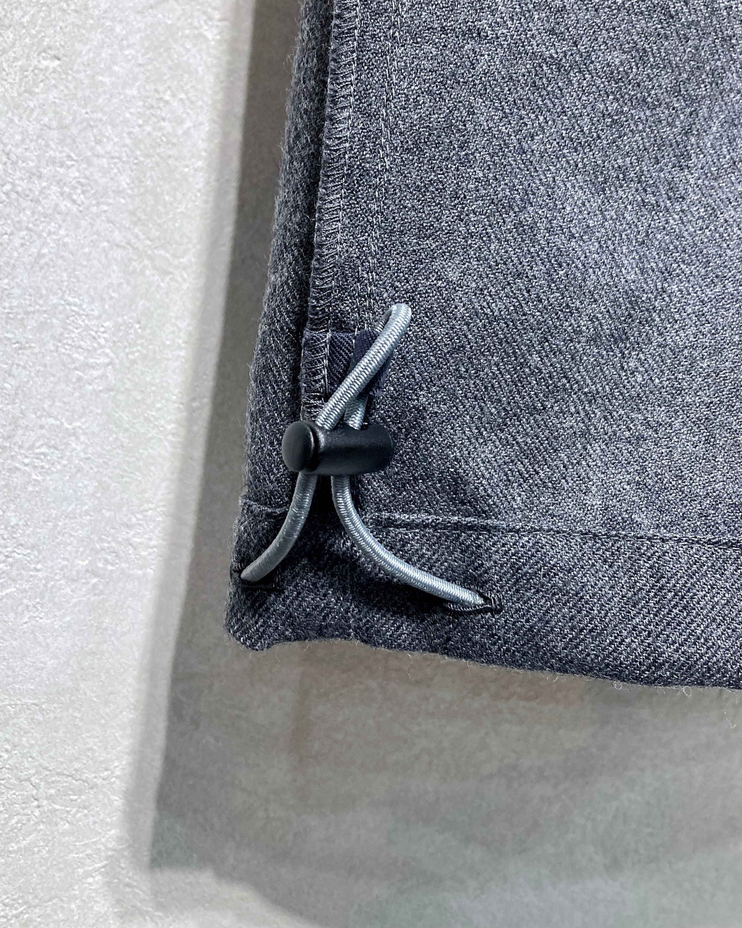 CALL / WIDE WOOL TROUSERS - Gray