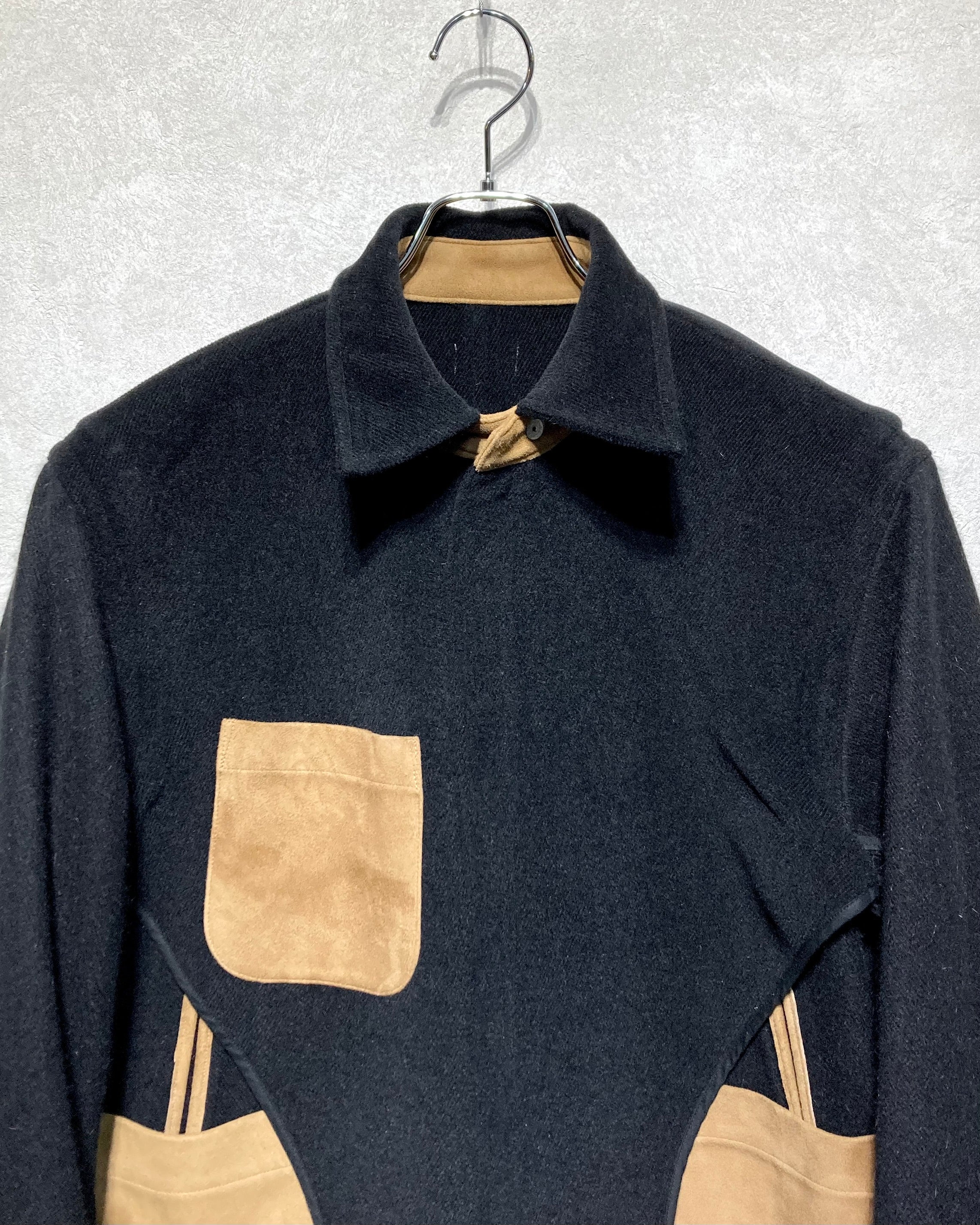 CALL / MELTON SHORT COAT - Black