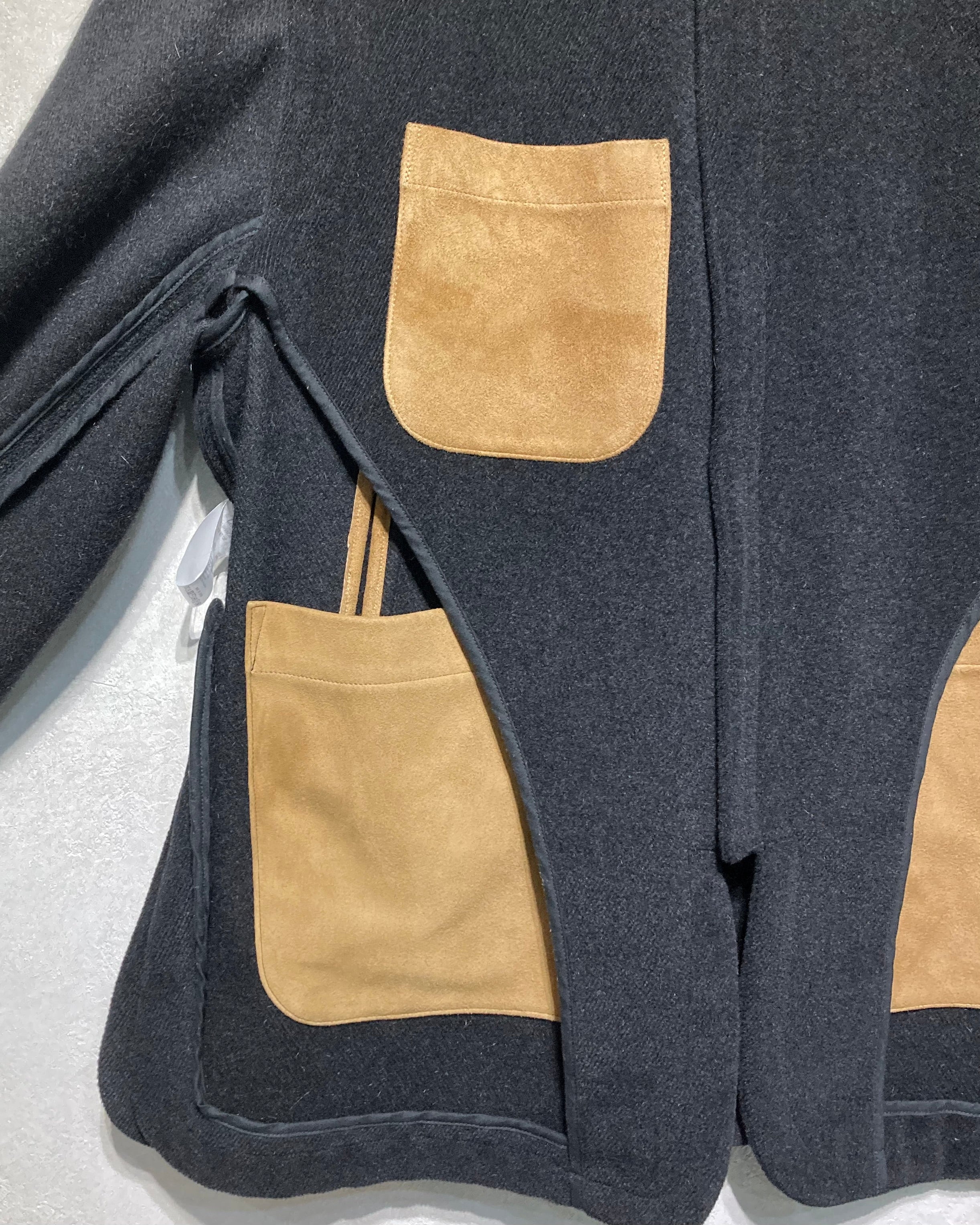 CALL / MELTON SHORT COAT - Black