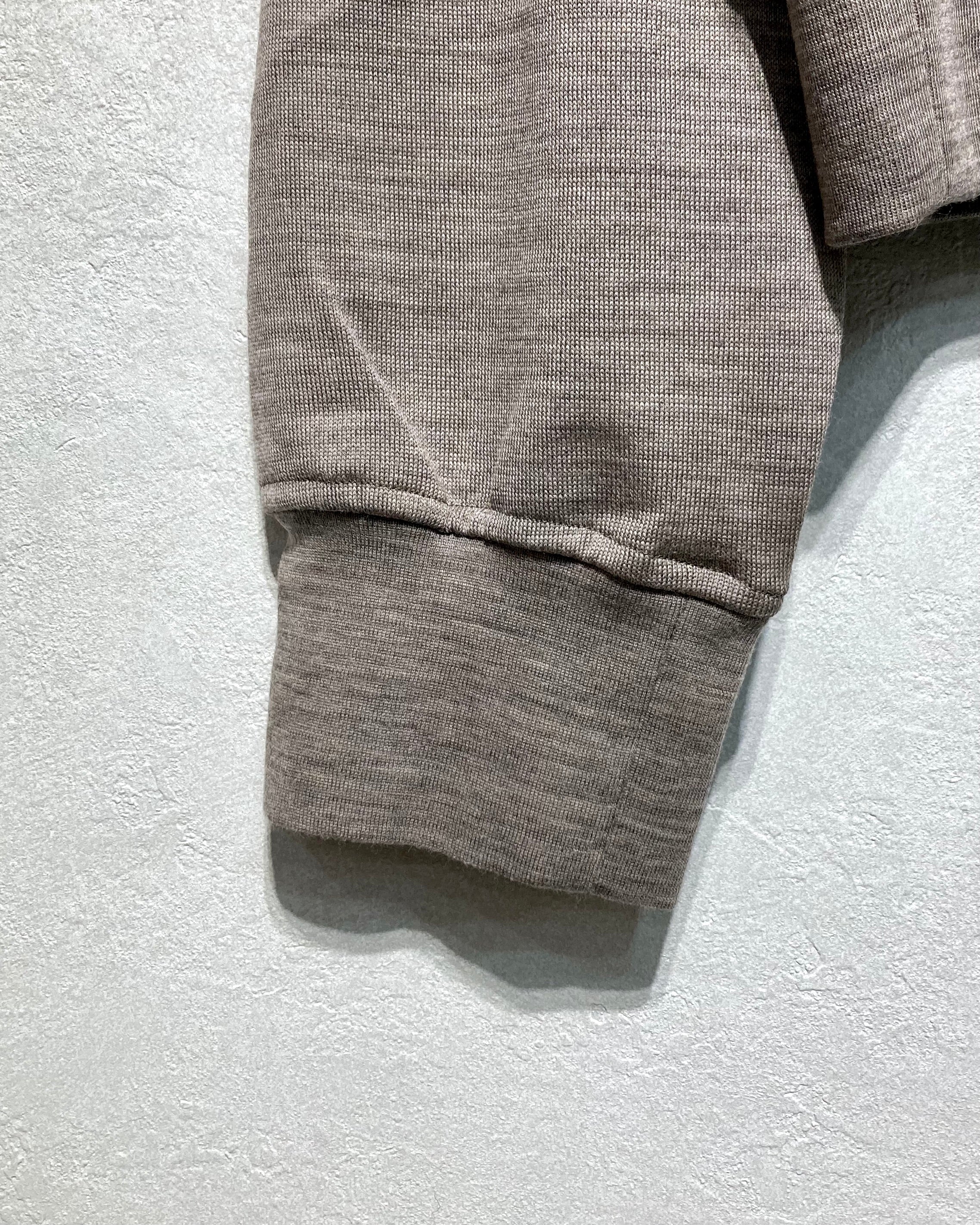 CALL / WOOL V-NECK L/S TEE - Beige