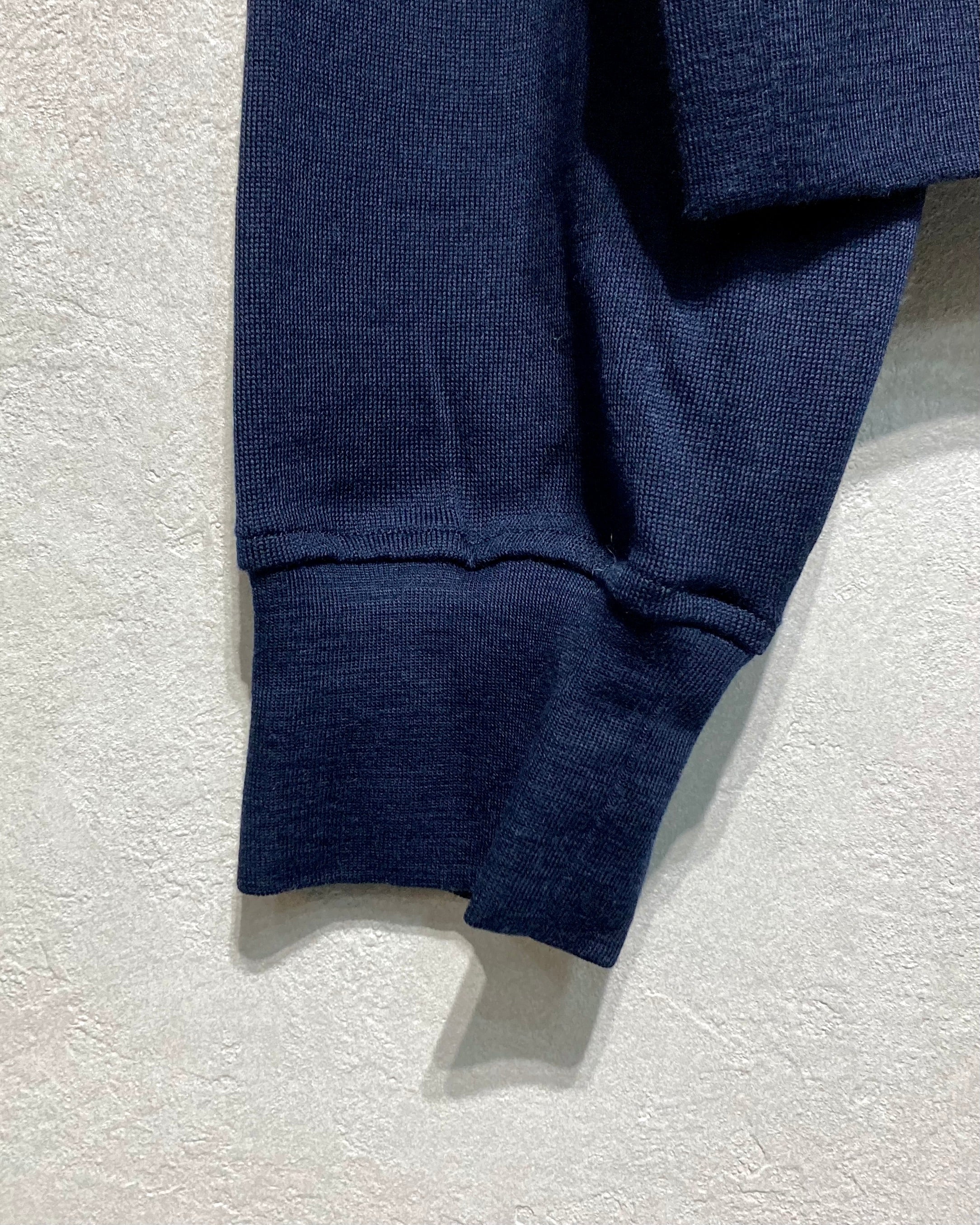 CALL / WOOL V-NECK L/S TEE - Navy