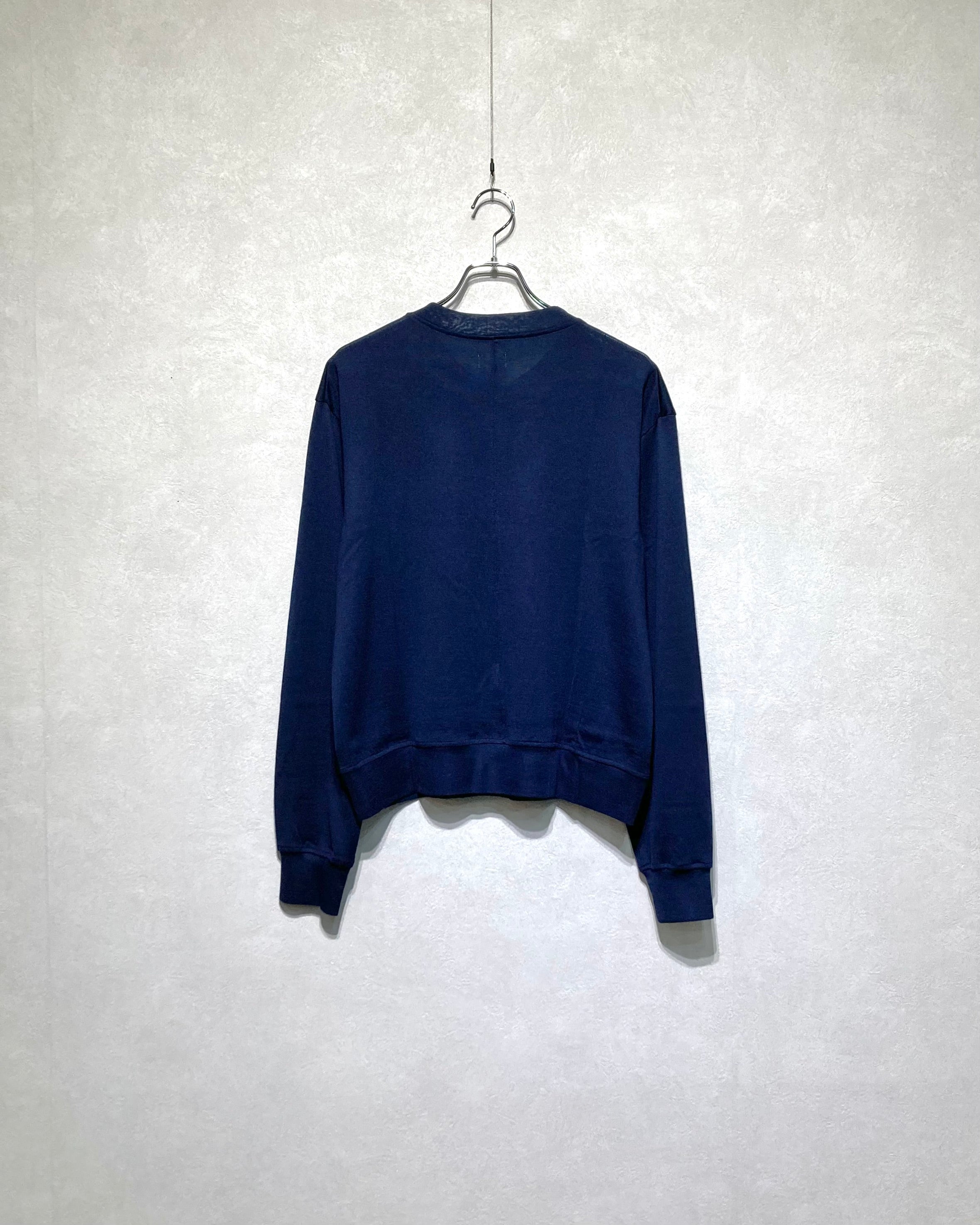 CALL / WOOL V-NECK L/S TEE - Navy