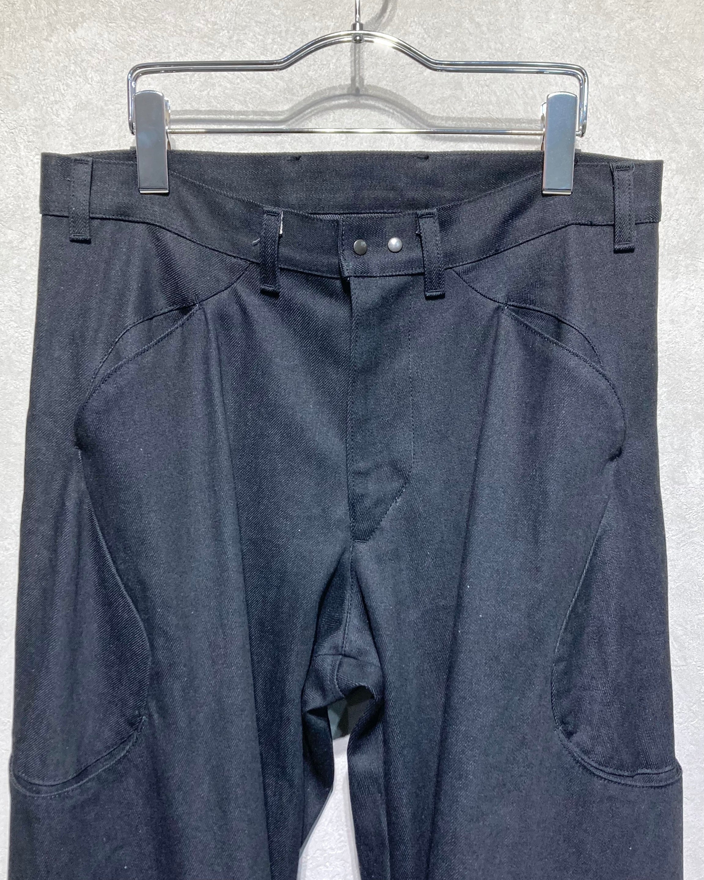 OPPOSE DUALITY / 6POCKET SUB ONG VIBRAM DENIM TROUSERS - Blackgray