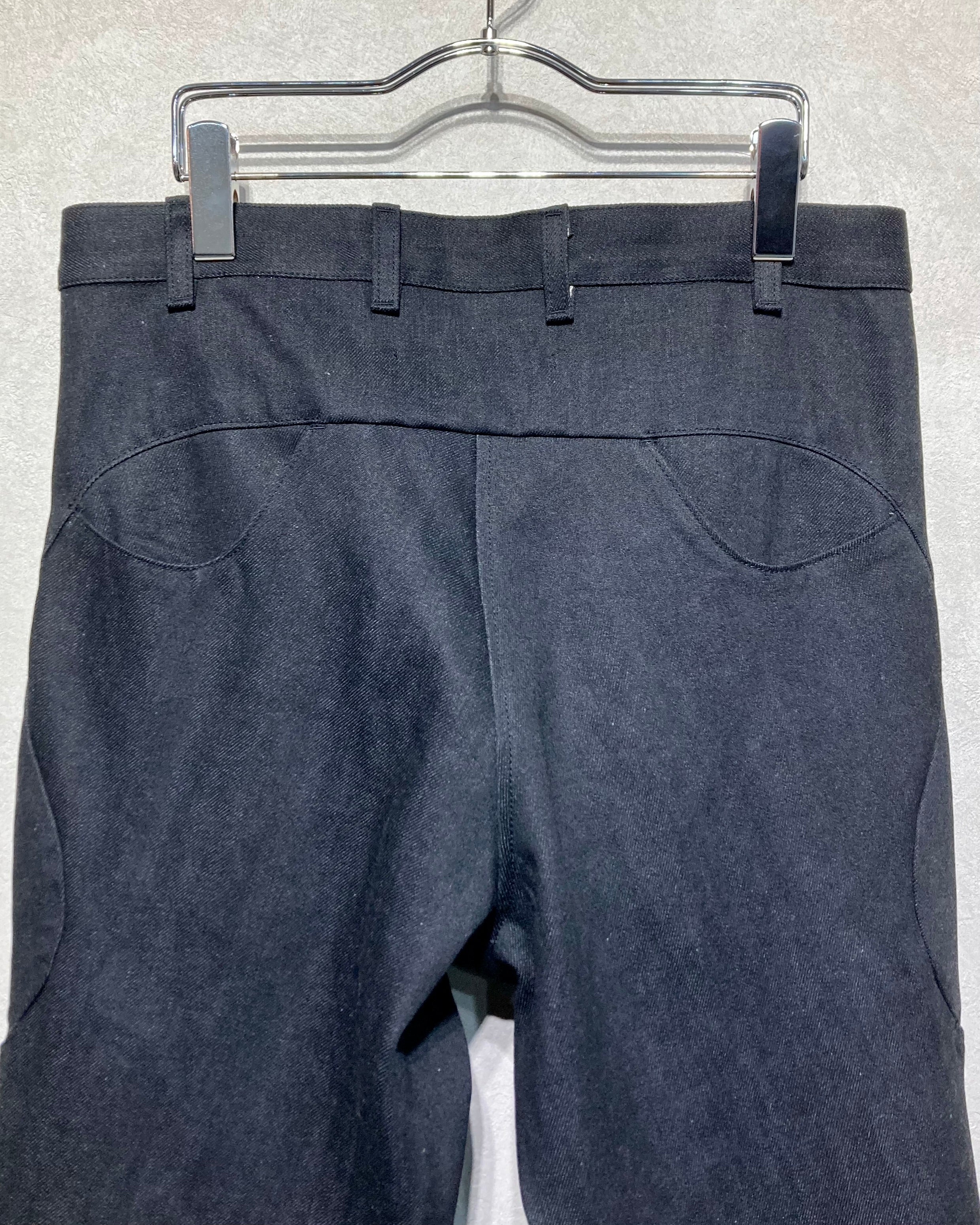 OPPOSE DUALITY / 6POCKET SUB ONG VIBRAM DENIM TROUSERS - Blackgray