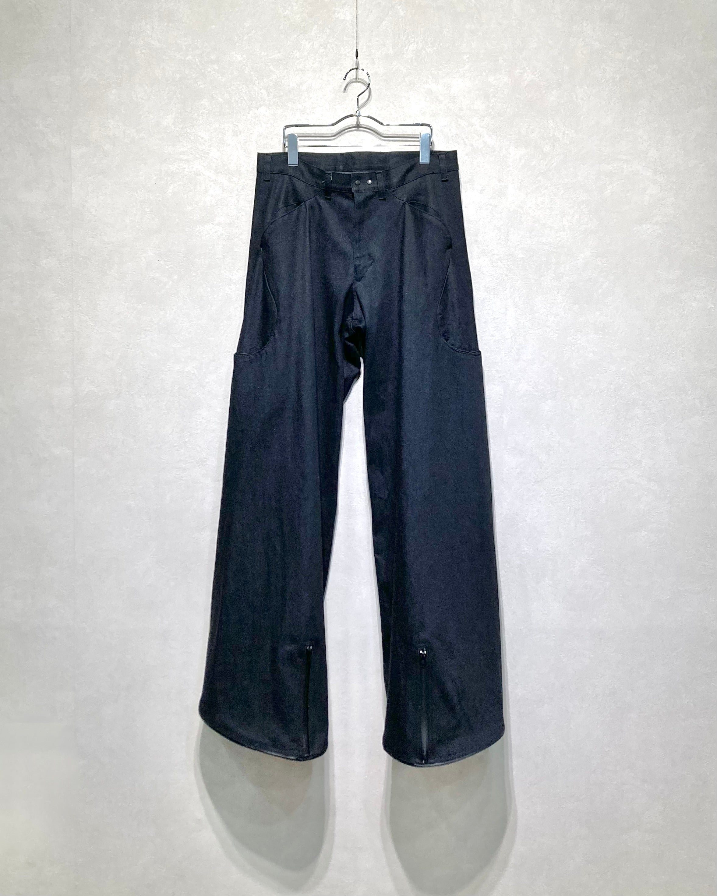 OPPOSE DUALITY / 6POCKET SUB ONG VIBRAM DENIM TROUSERS - Blackgray