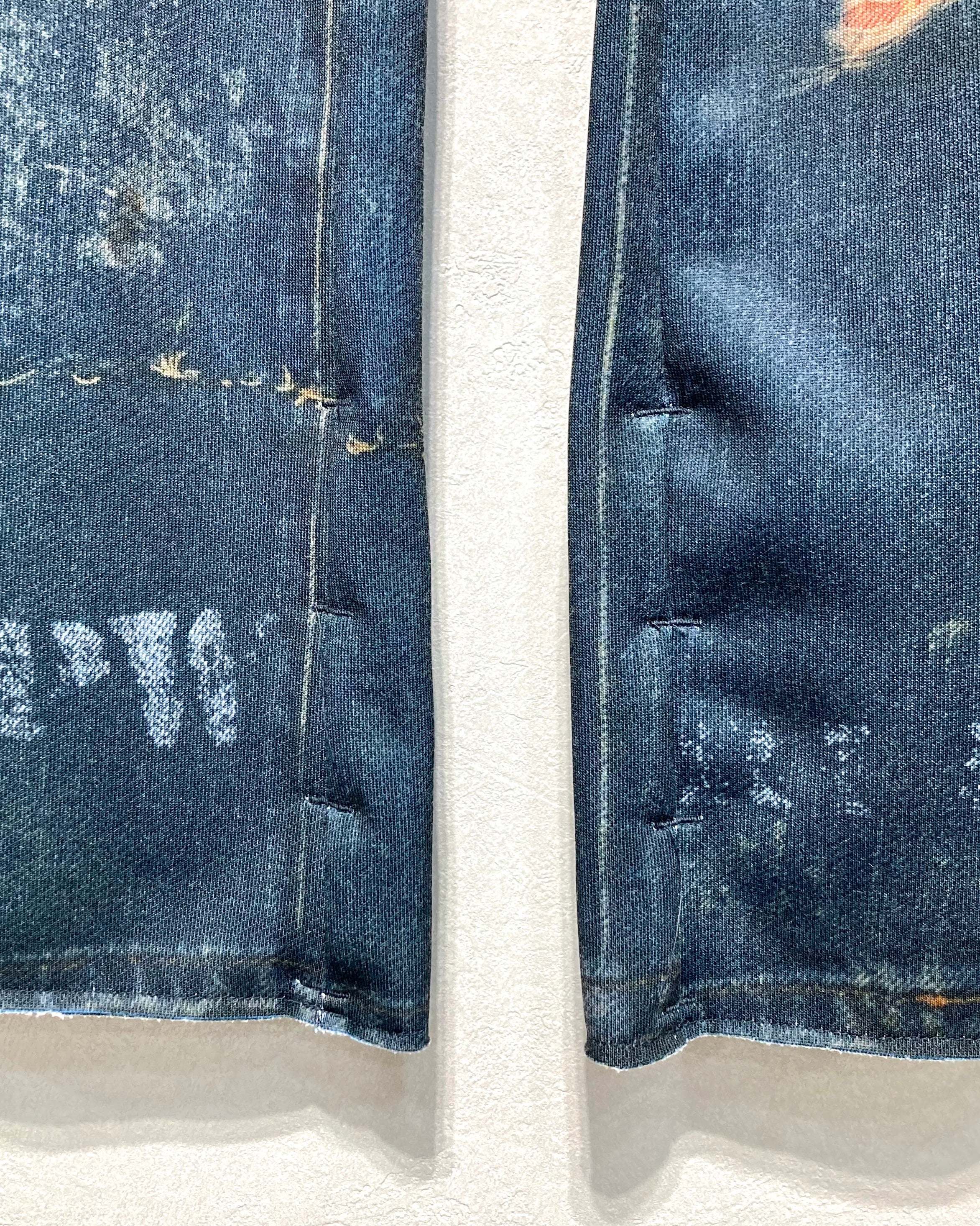 TOY DEVIL / TRANSFER PRINT SWEAT PANTS DENIM