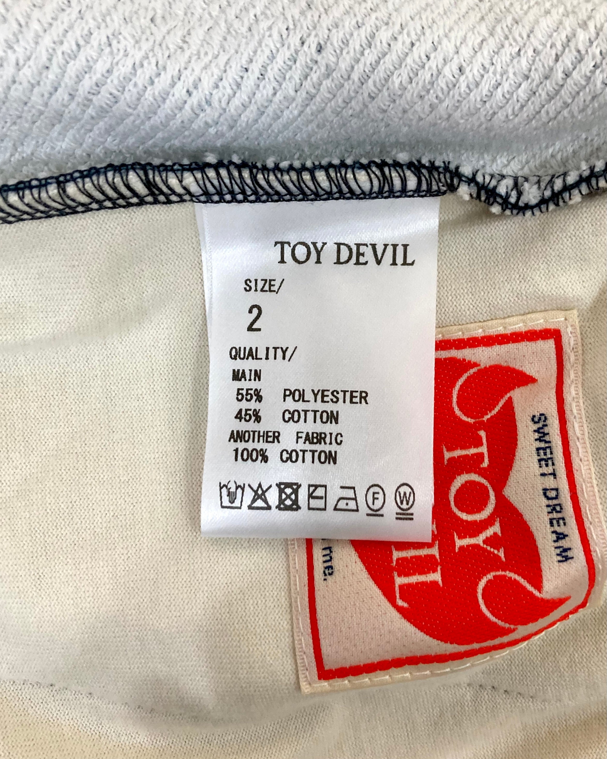 TOY DEVIL / TRANSFER PRINT SWEAT PANTS DENIM