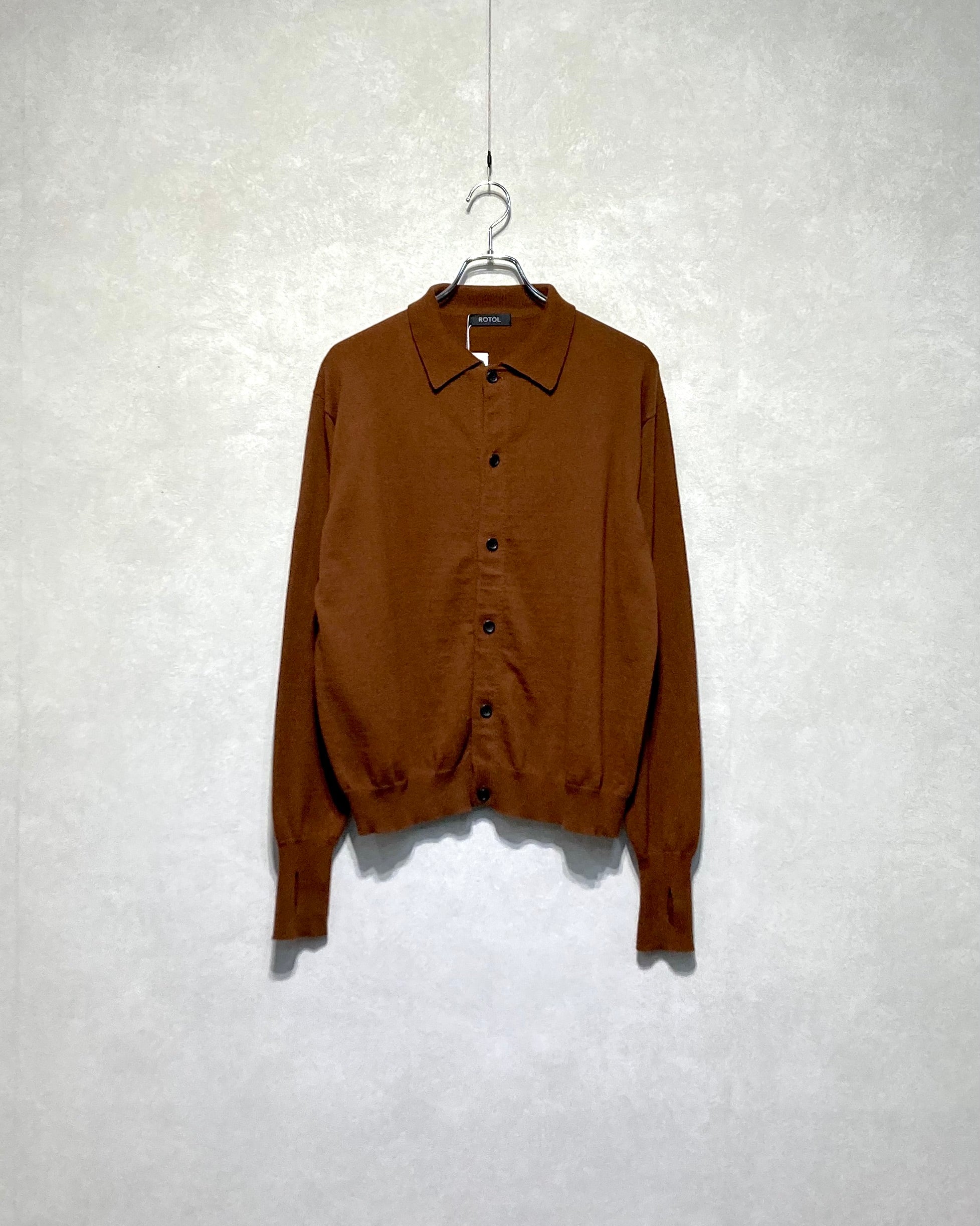 ROTOL / CASHMERE BLEND KNIT SHIRT - Brown