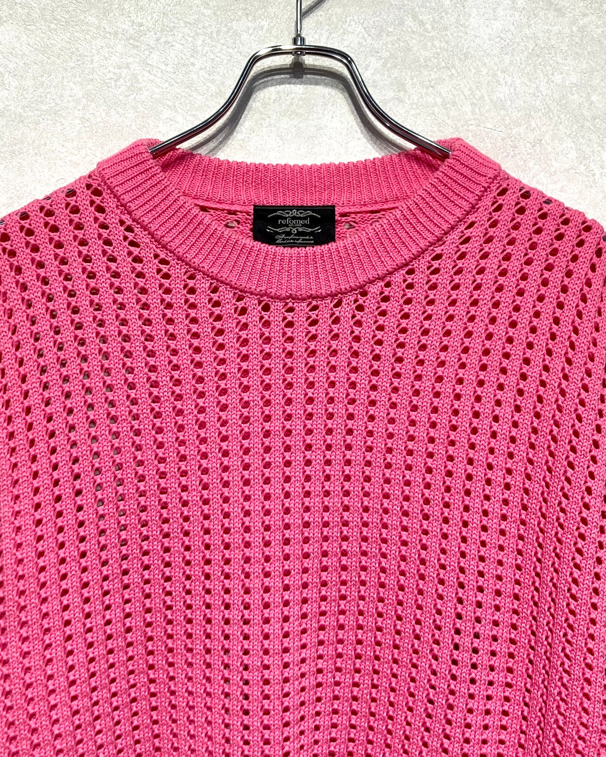REFOMED / GUARD KNIT SWEATER - Pink