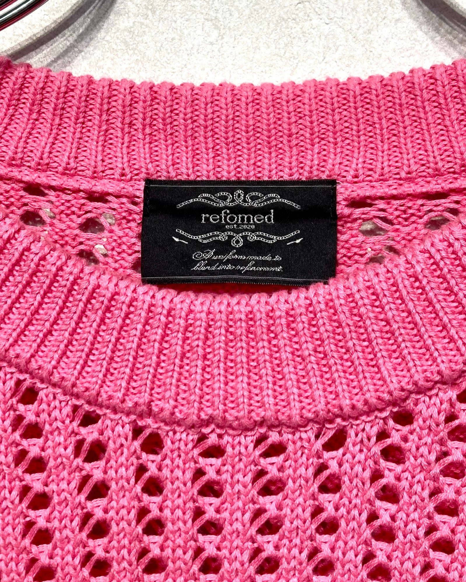REFOMED / GUARD KNIT SWEATER - Pink