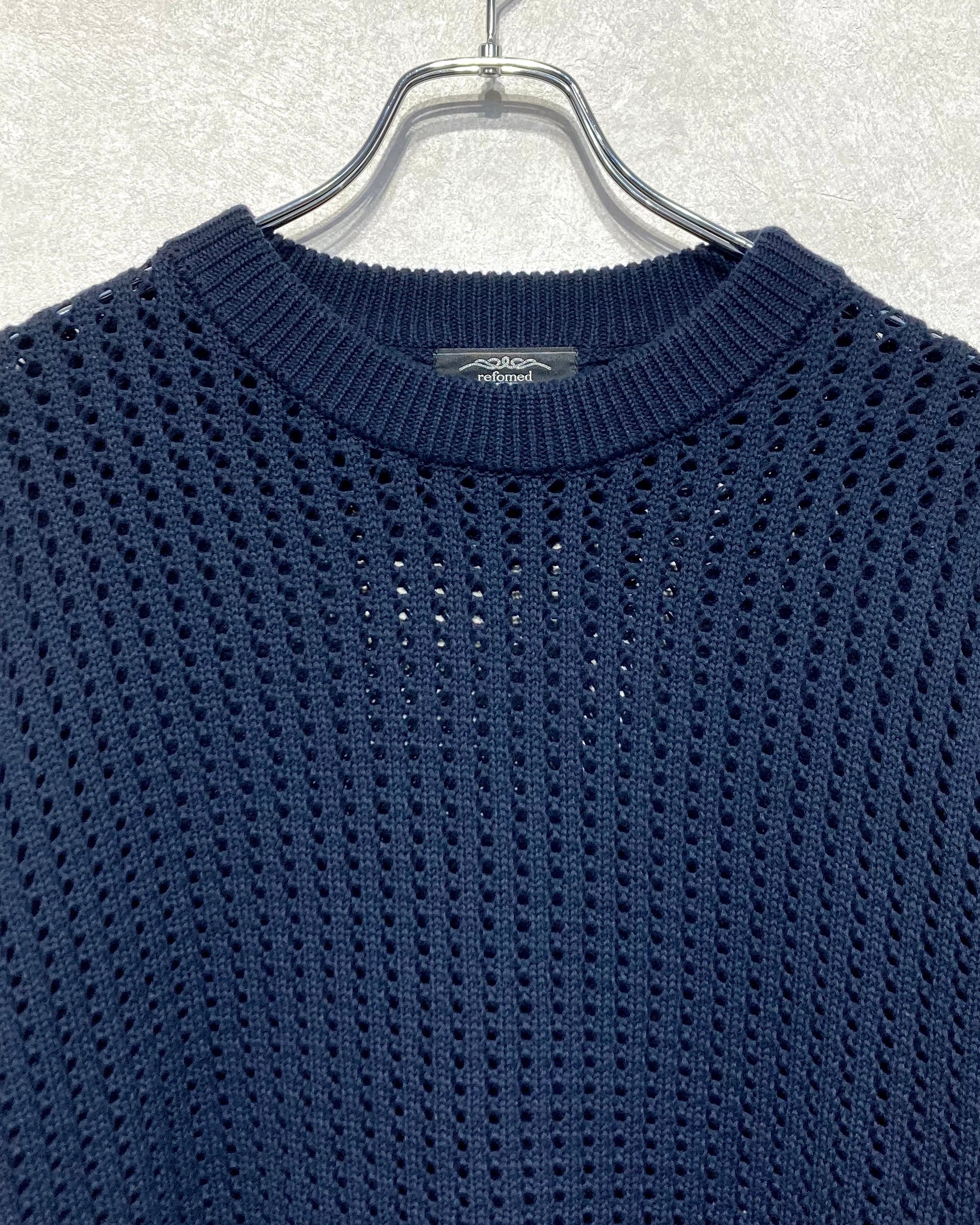 REFOMED / GUARD KNIT SWEATER - Navy