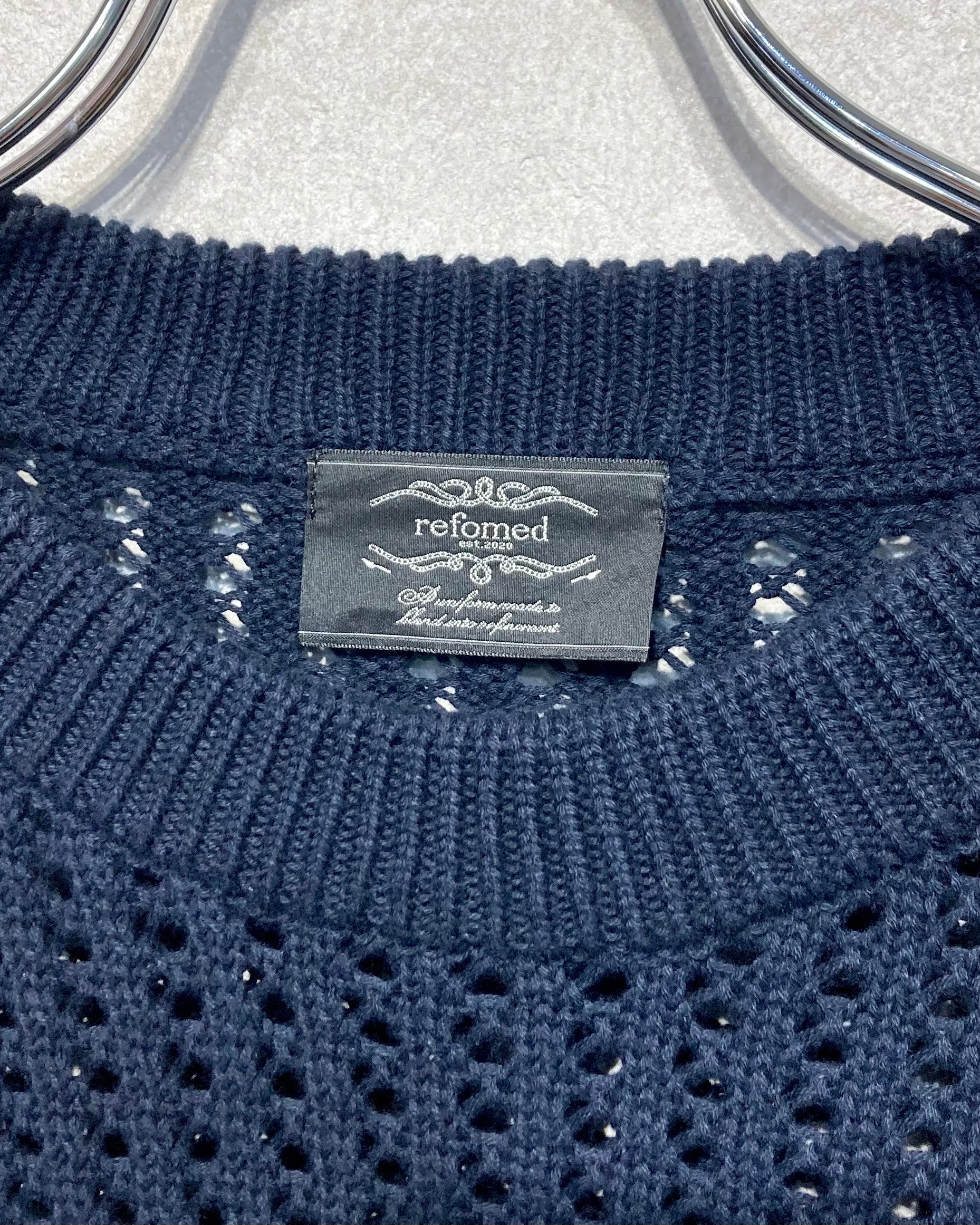 REFOMED / GUARD KNIT SWEATER - Navy