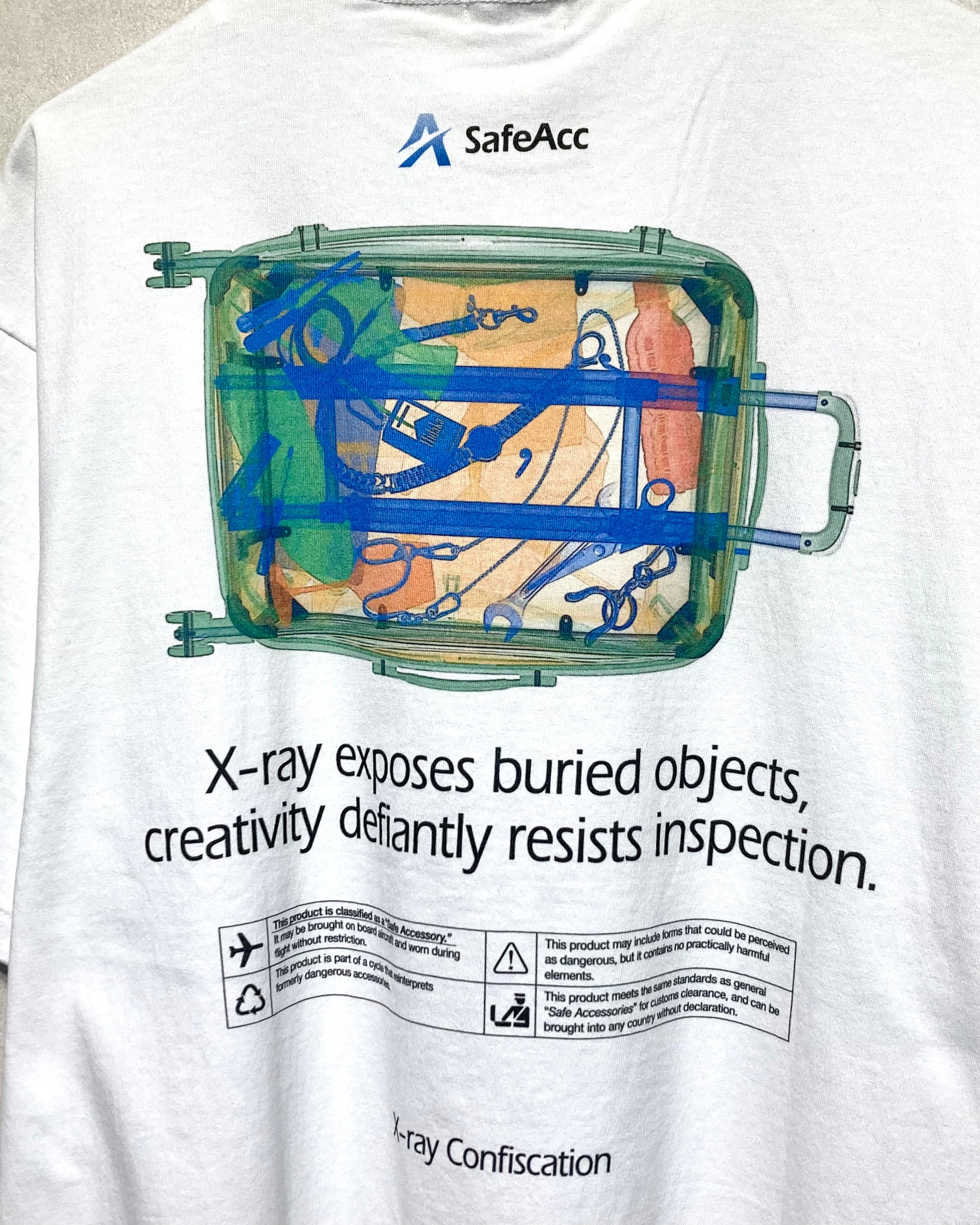 HIDAKA / X-RAY BAGGAGE TEE - White