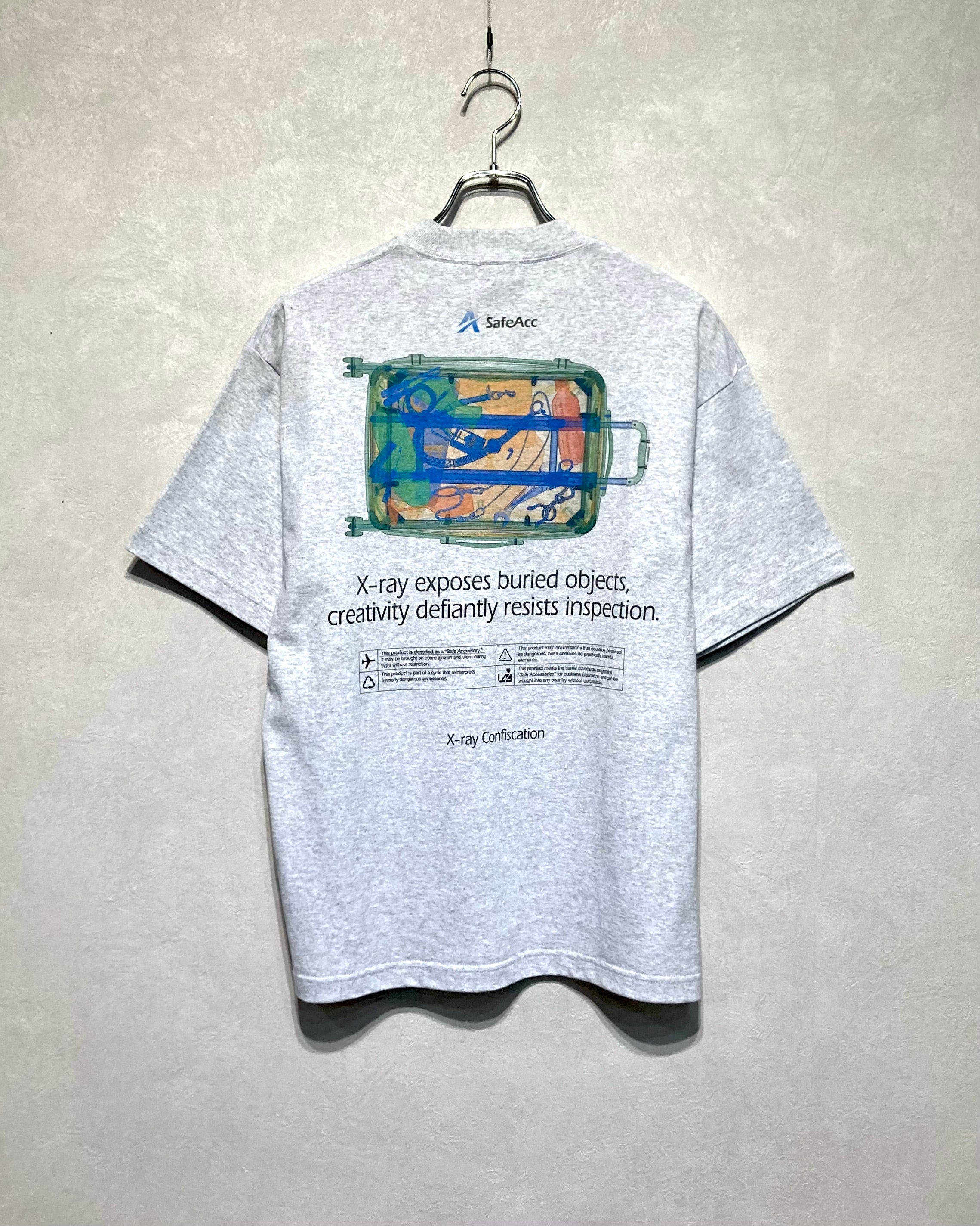 HIDAKA / X-RAY BAGGAGE TEE - Ash