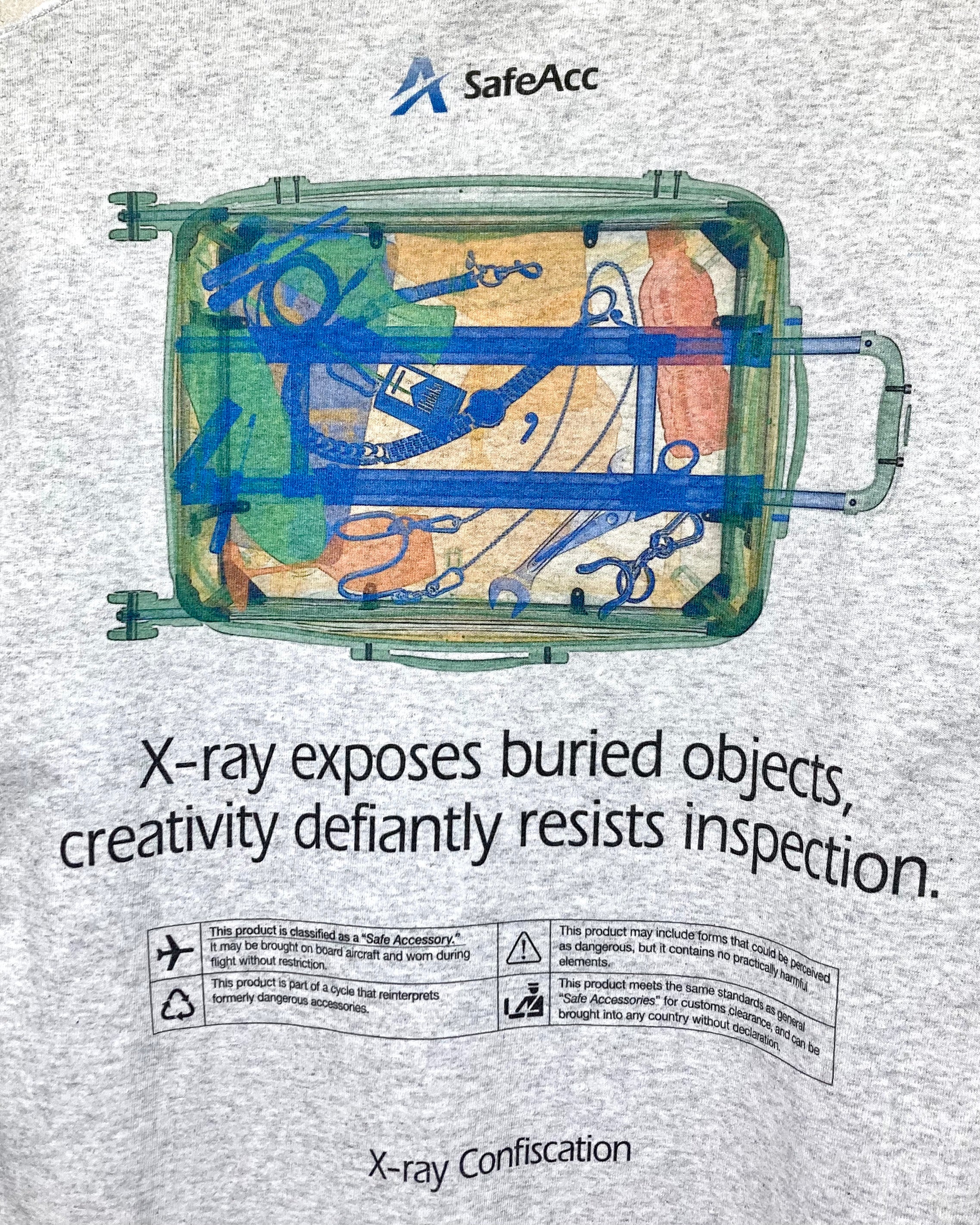 HIDAKA / X-RAY BAGGAGE TEE - Ash