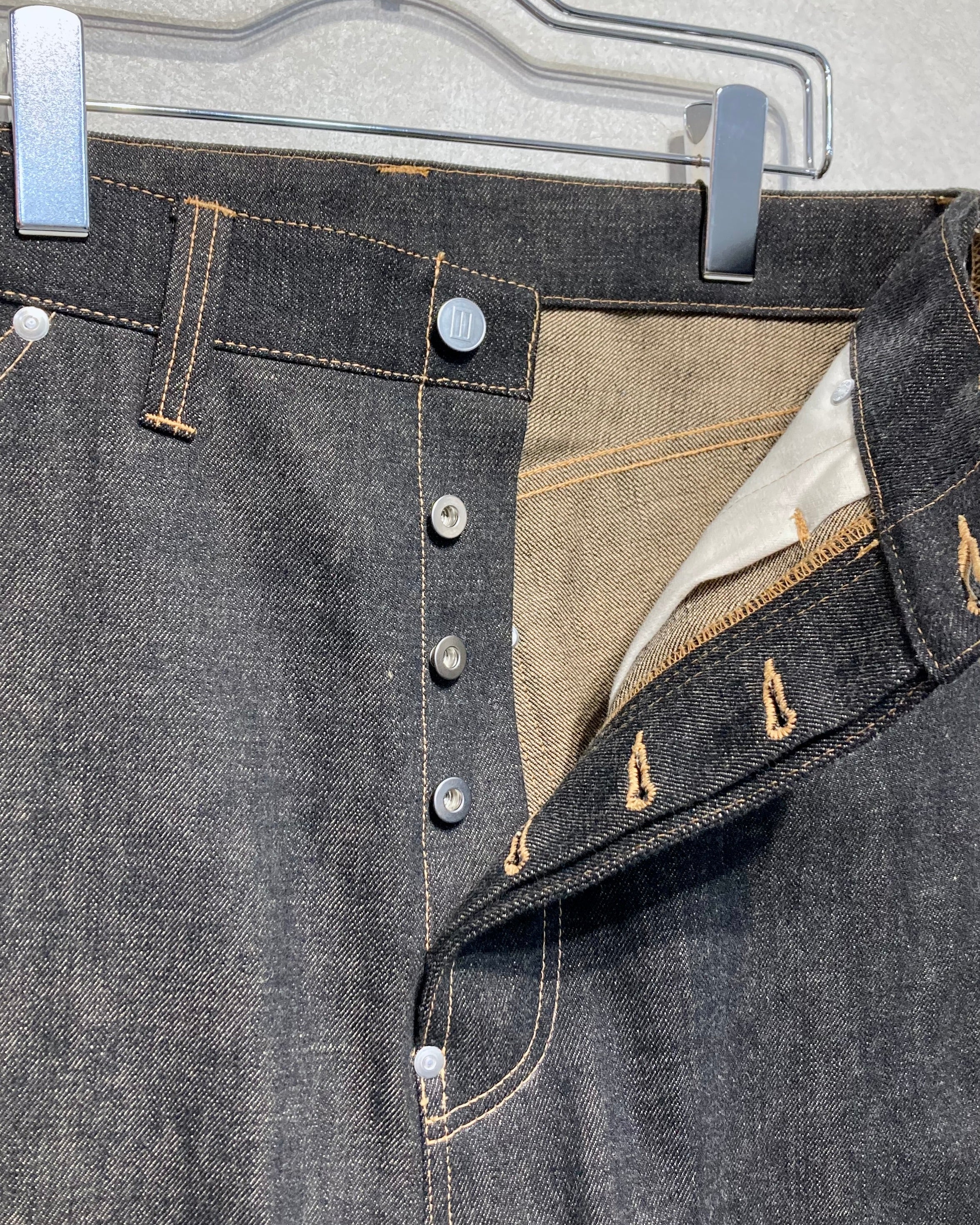 DAISUKE TANABE / COFFEE BLACK DENIM TROUSERS - Black