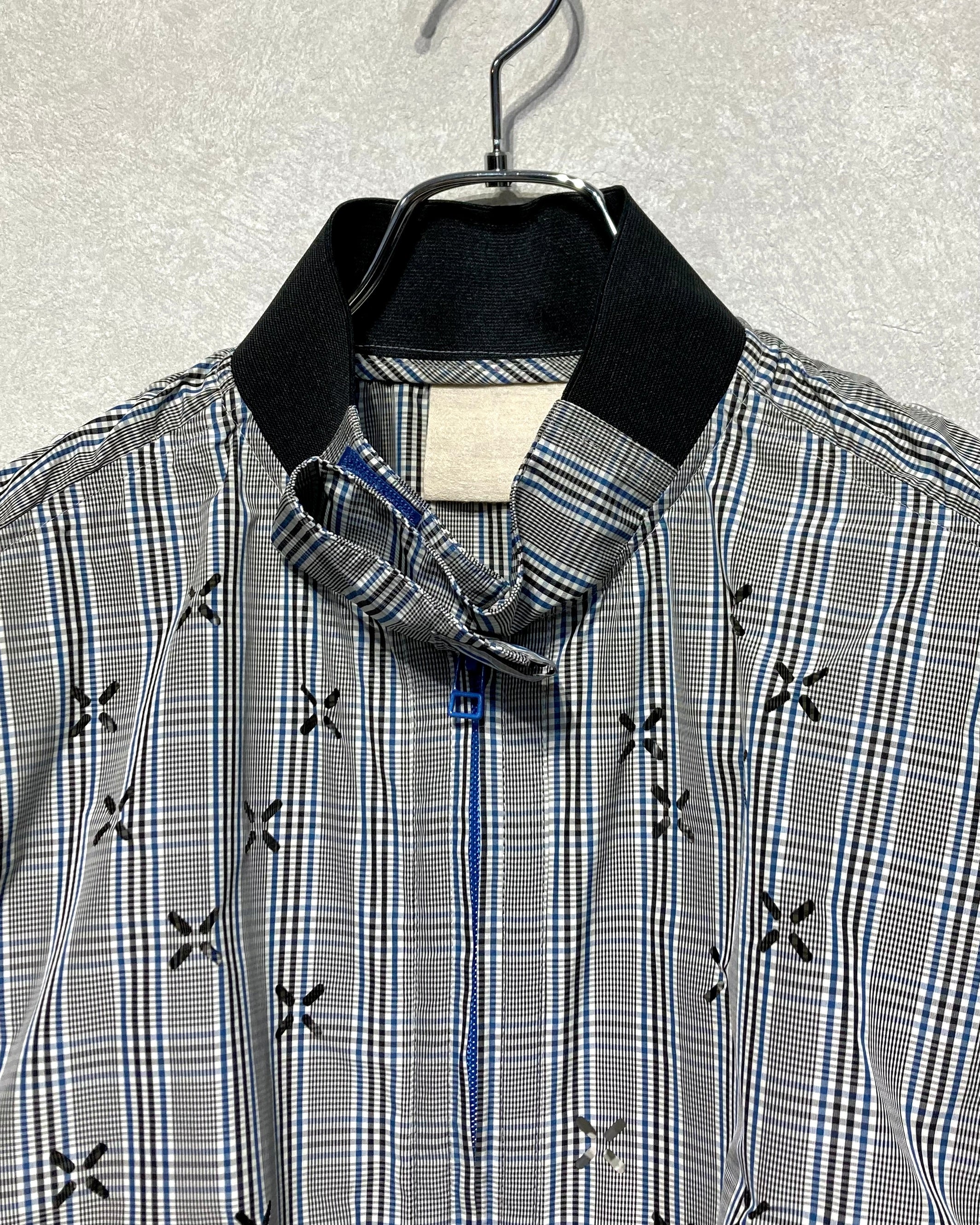 JIAN YE / GUAI BLOUSON (SIEGE) - Blue check