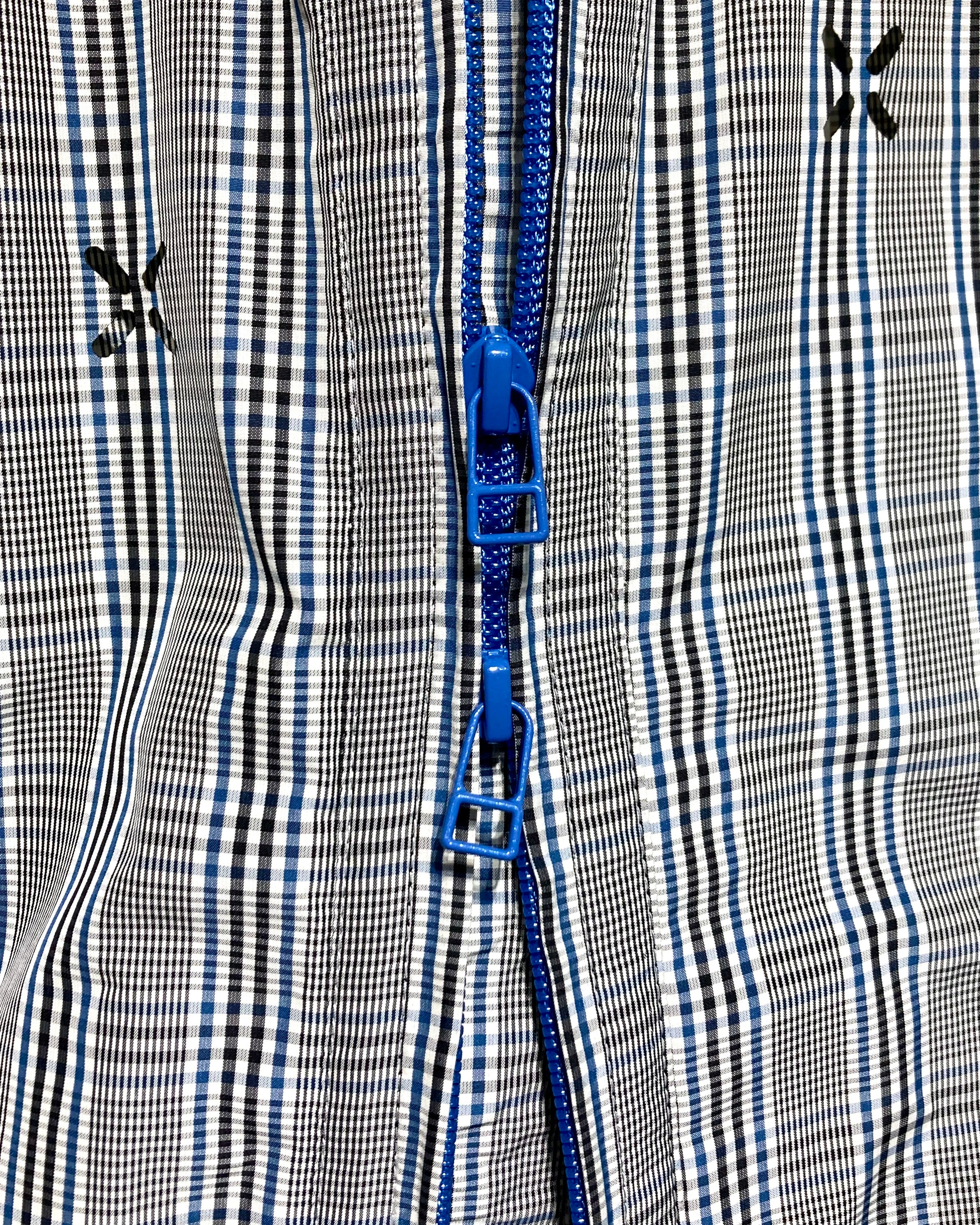JIAN YE / GUAI BLOUSON (SIEGE) - Blue check