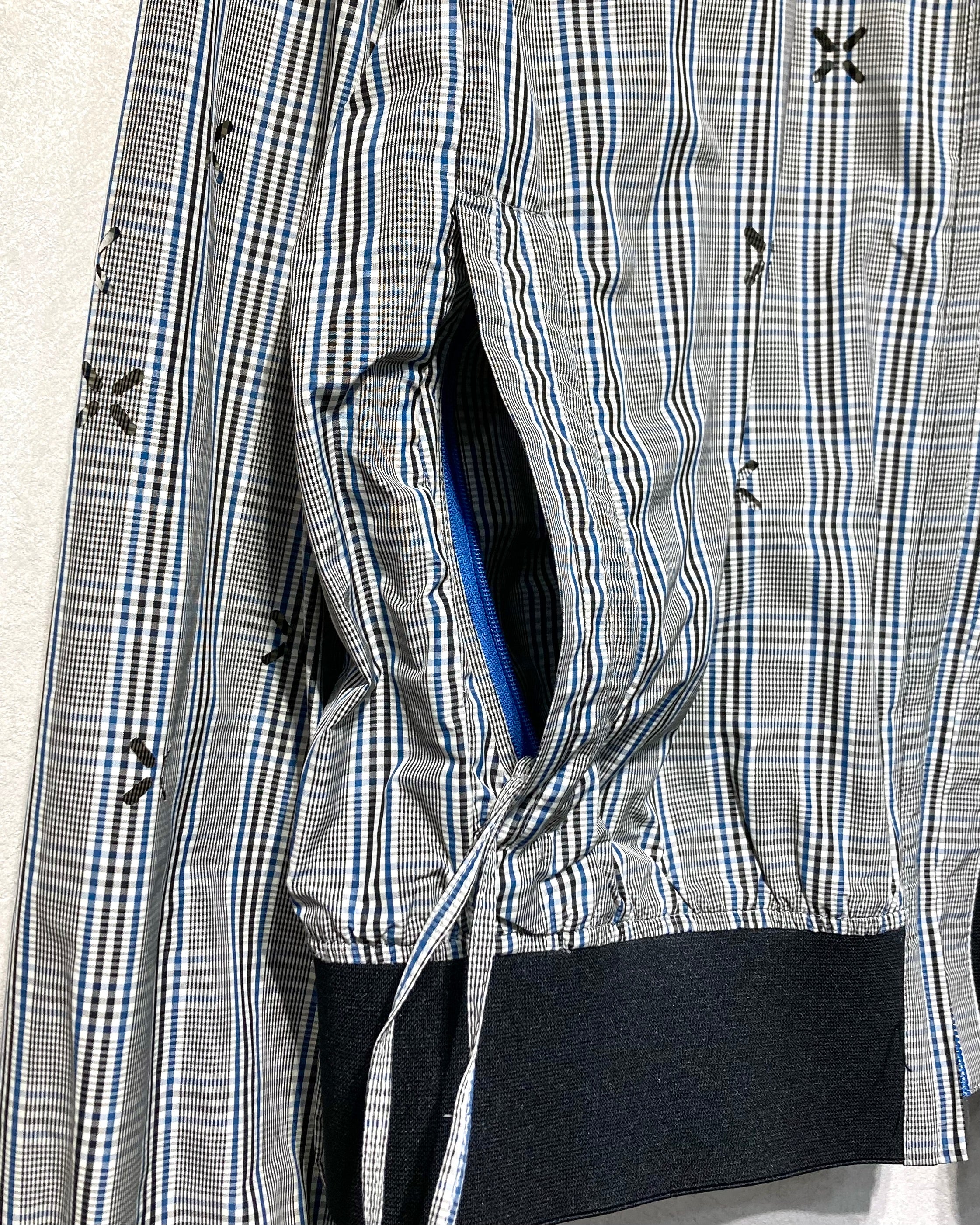 JIAN YE / GUAI BLOUSON (SIEGE) - Blue check
