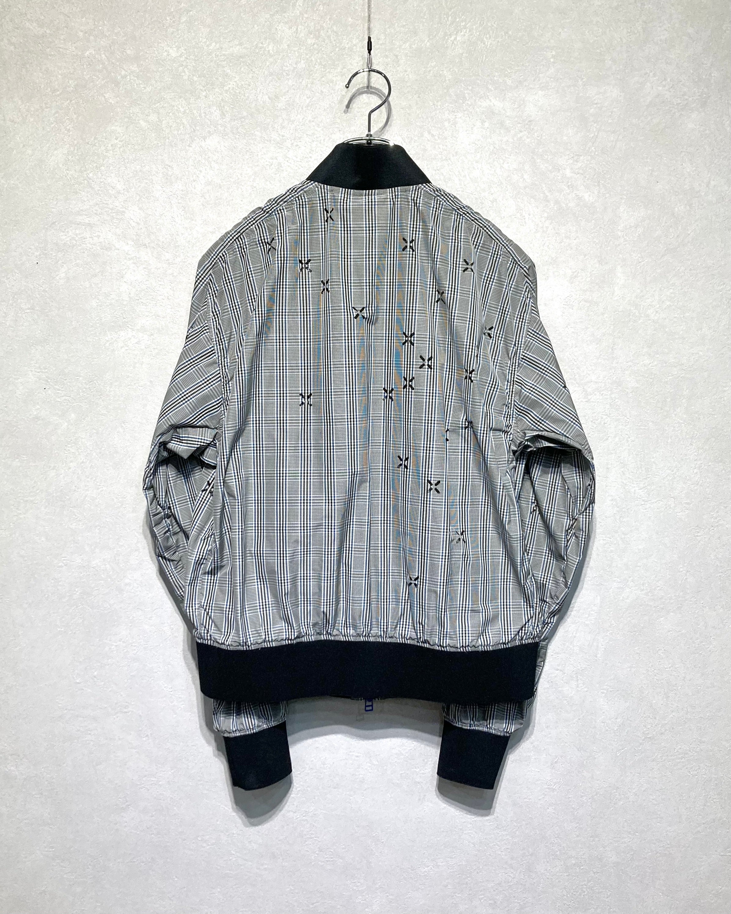 JIAN YE / GUAI BLOUSON (SIEGE) - Blue check