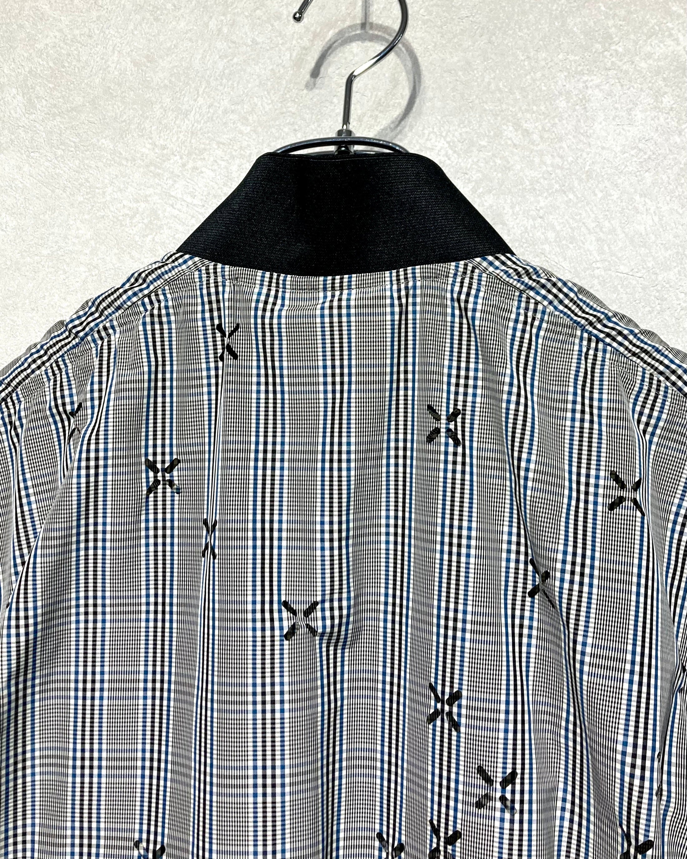 JIAN YE / GUAI BLOUSON (SIEGE) - Blue check