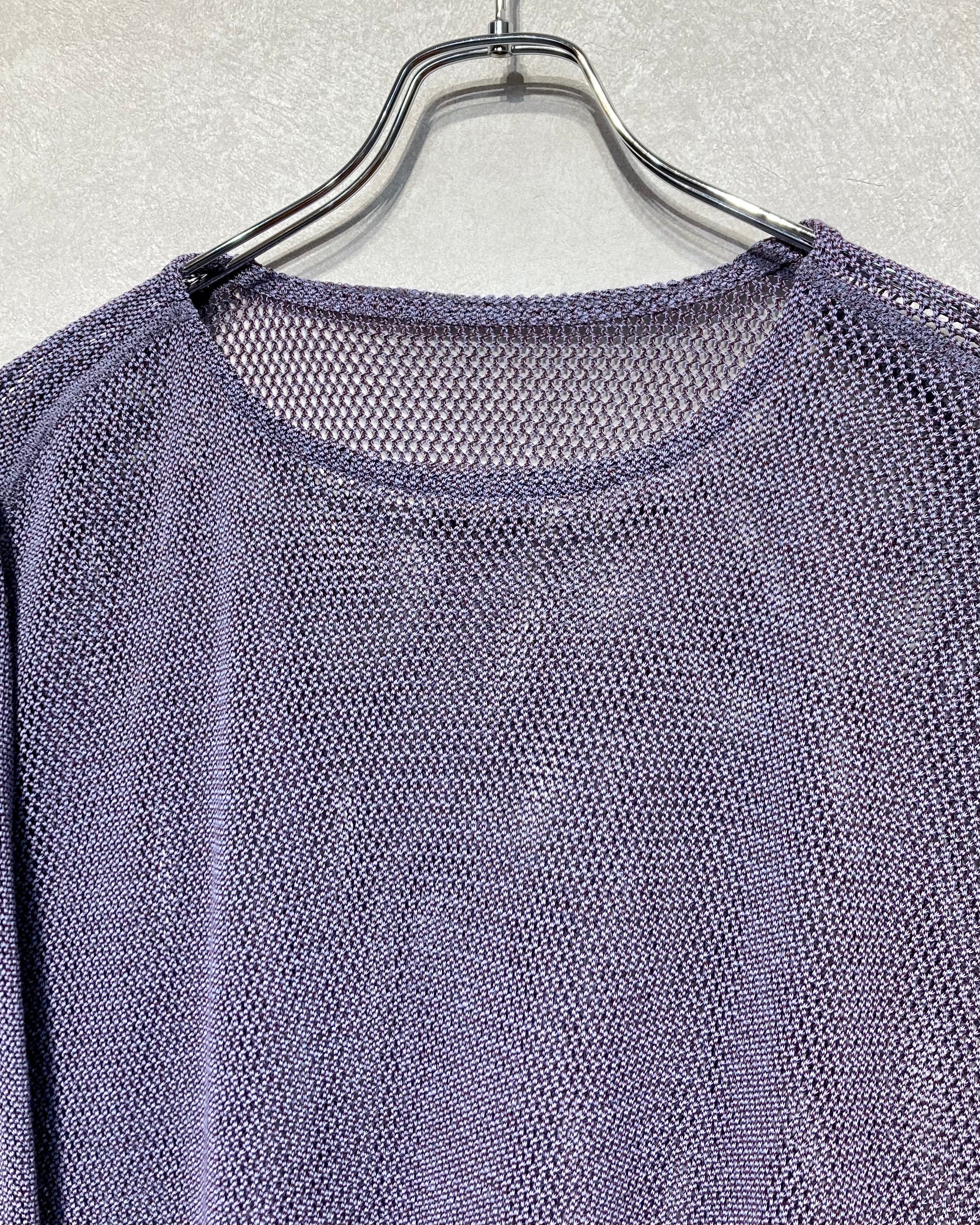 OPPOSE DUALITY / LONG SLEEVE MESH T-SHIRT - Purple