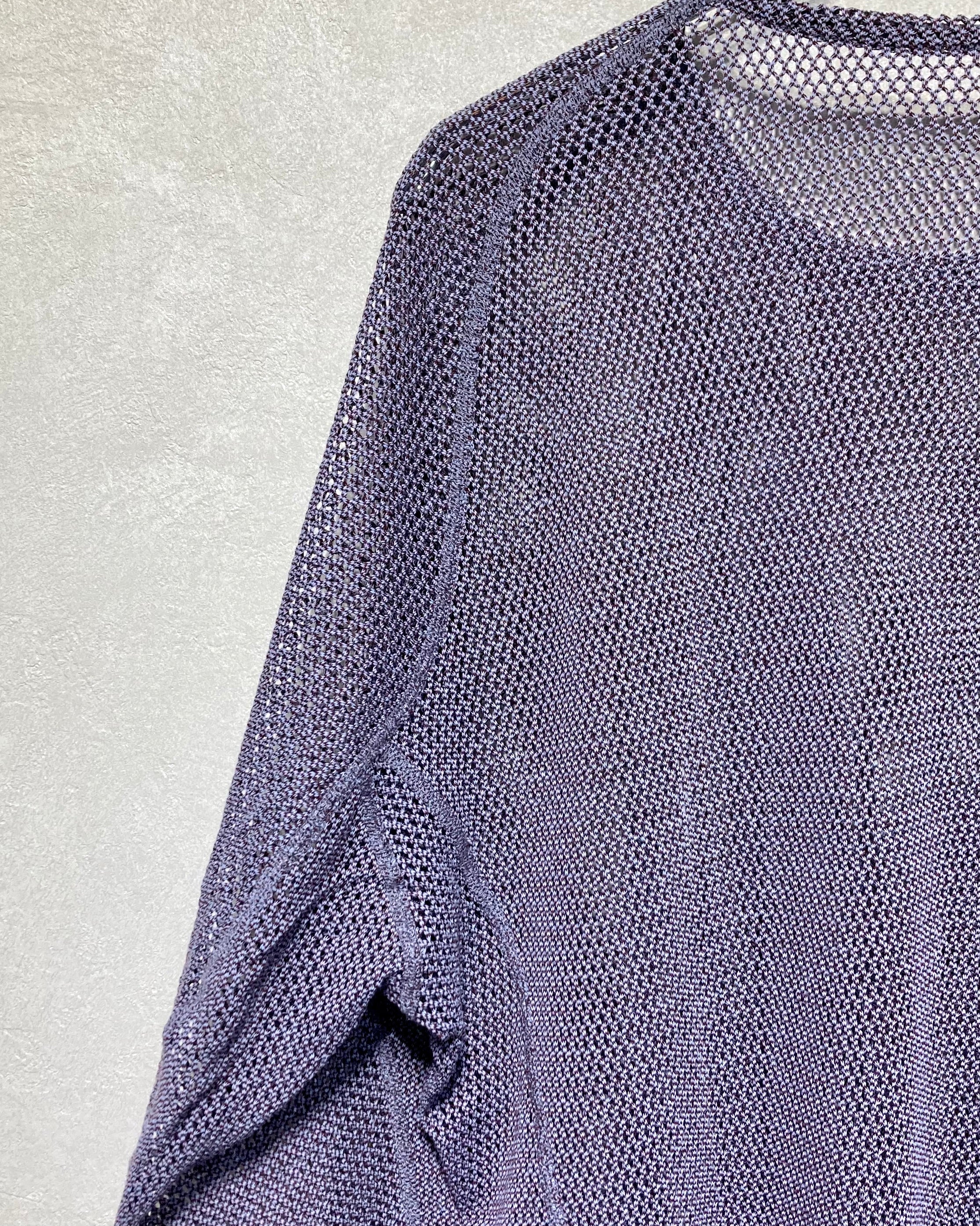 OPPOSE DUALITY / LONG SLEEVE MESH T-SHIRT - Purple