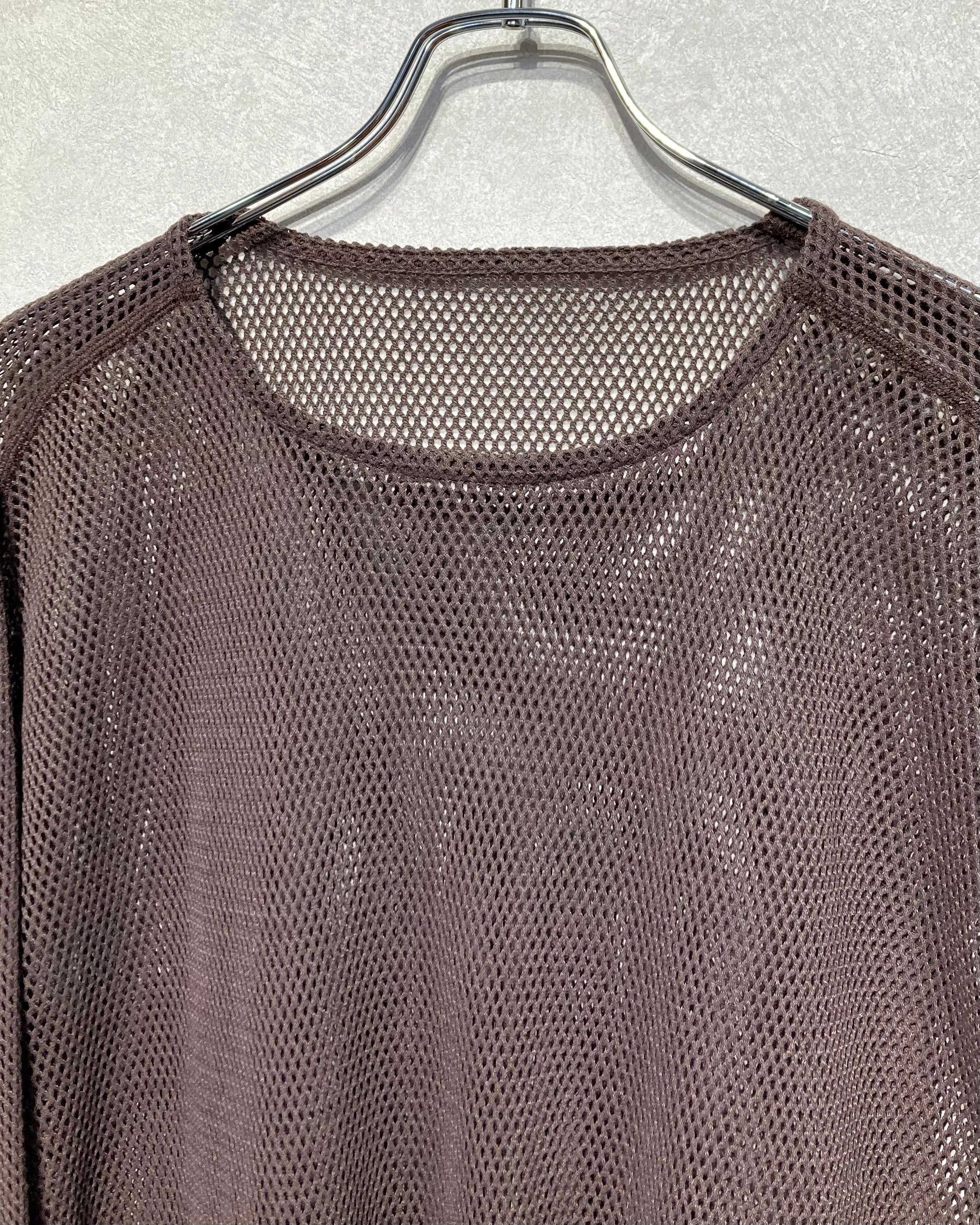 OPPOSE DUALITY / LONG SLEEVE T-SHIRTS MESH - Brown